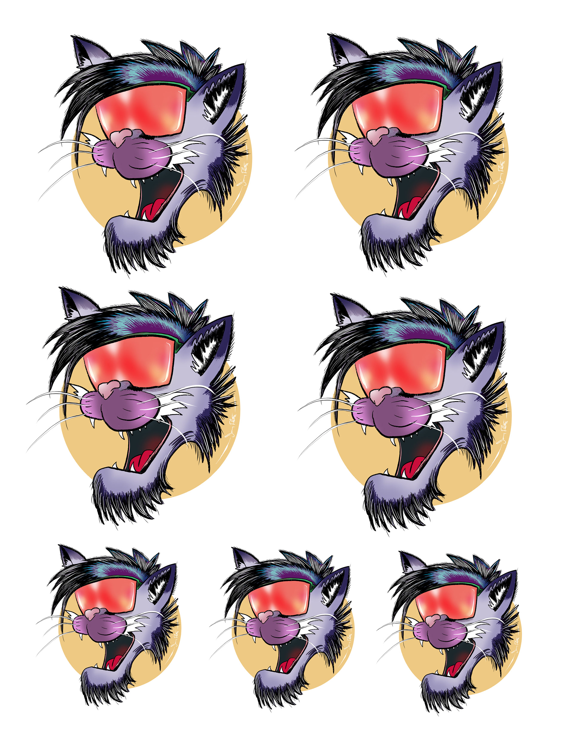 Raw sticker sheet