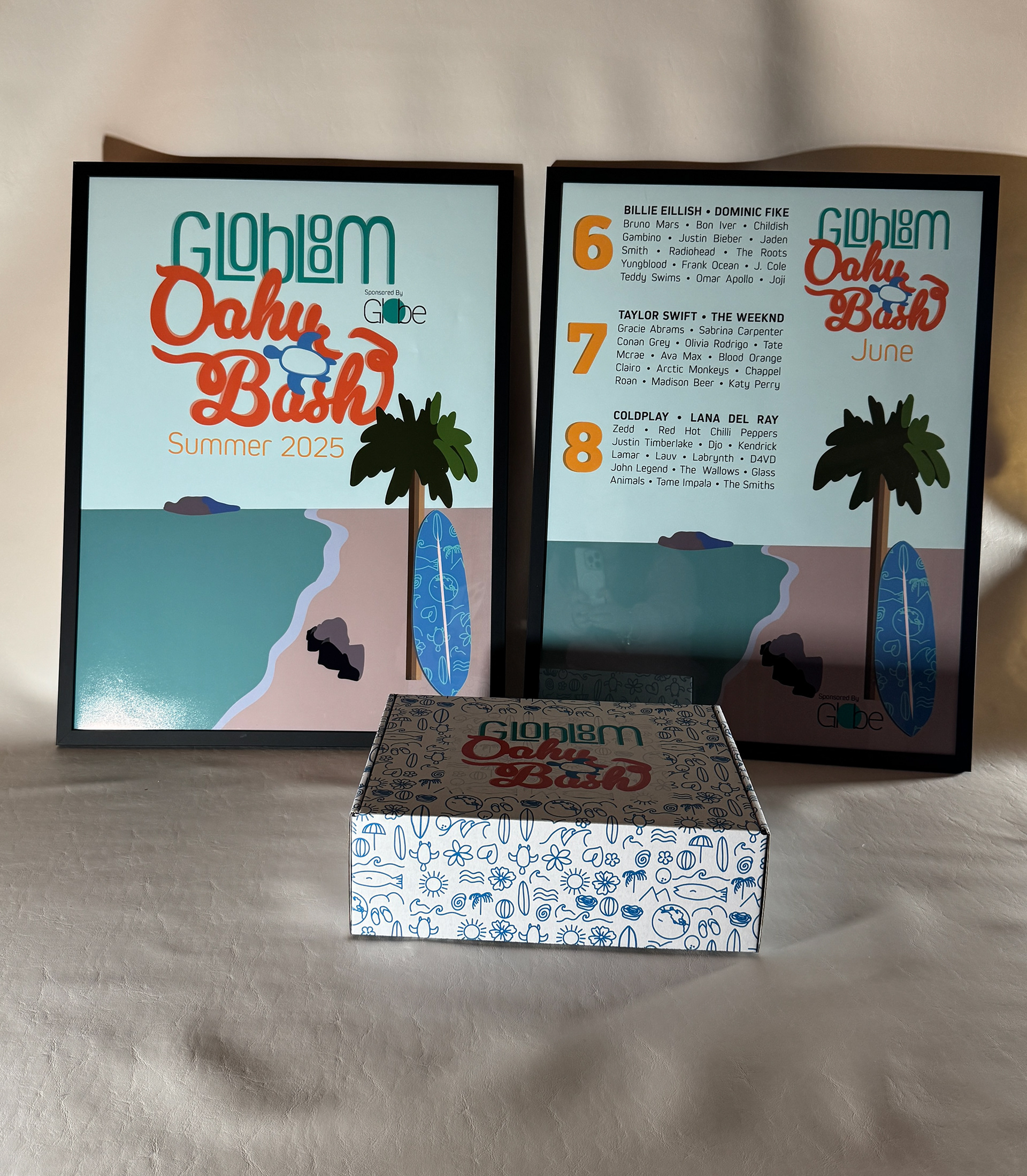 2 posters and box