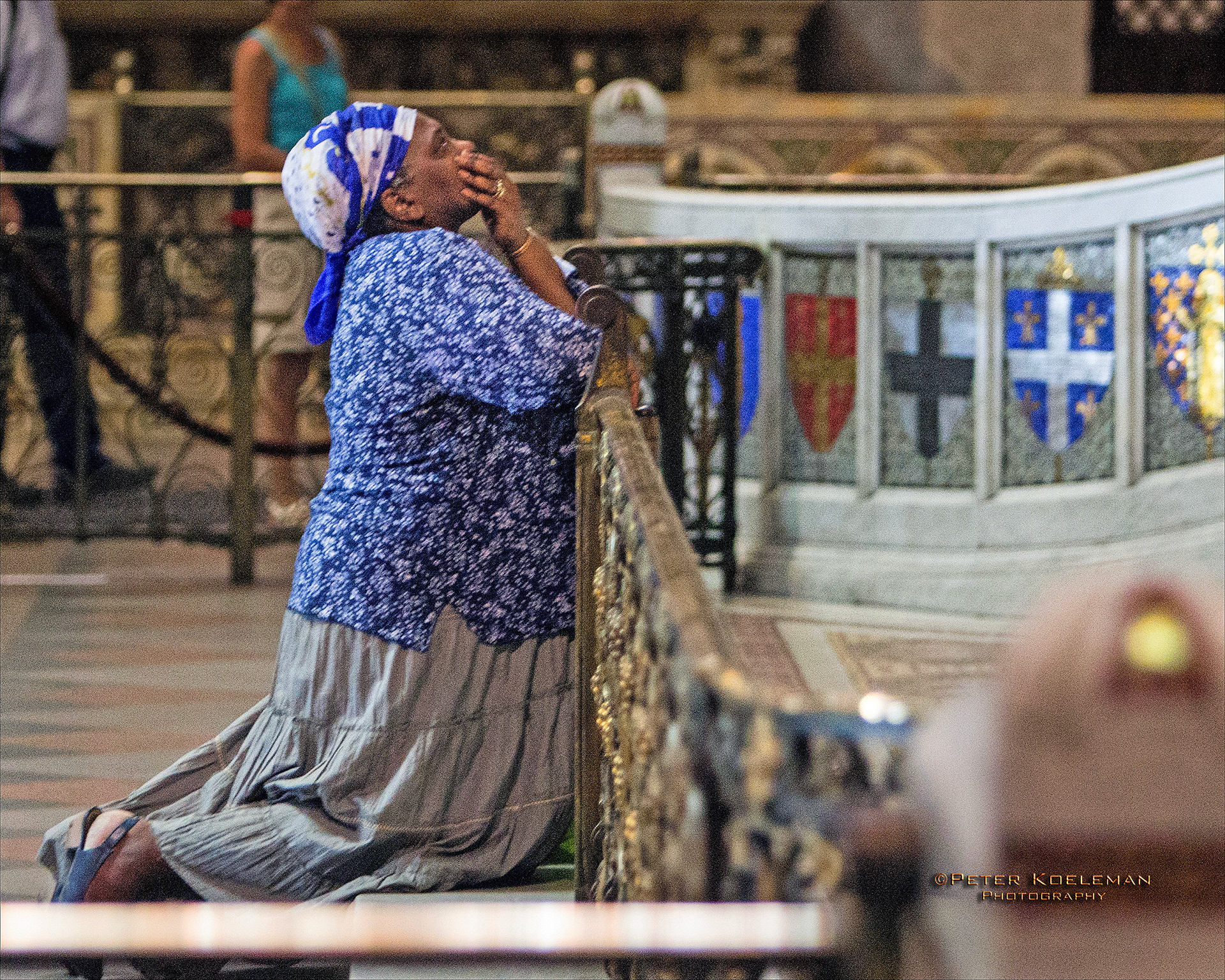 Praying in the Sacre Coeur - Paris
