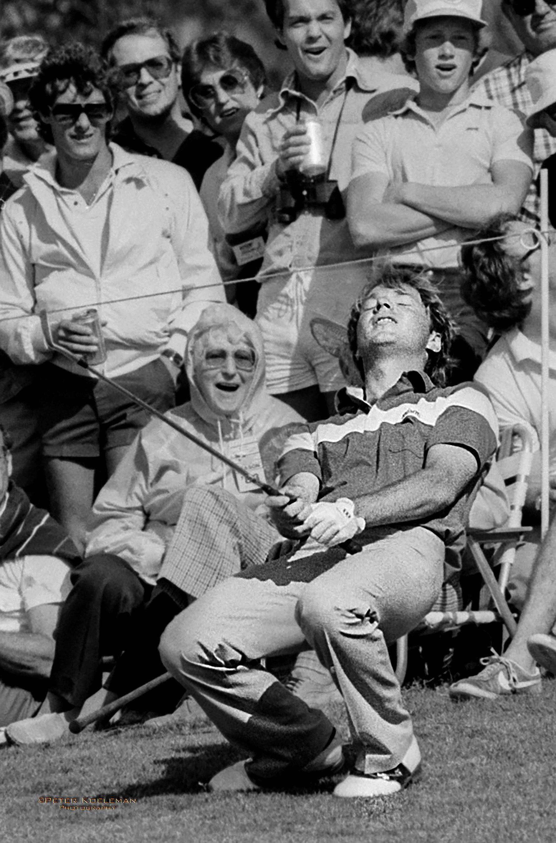 Gary Halberg Reacts to Missing a Chip Shot at the Andy Williams Open in Torrey Pines, CA 1983