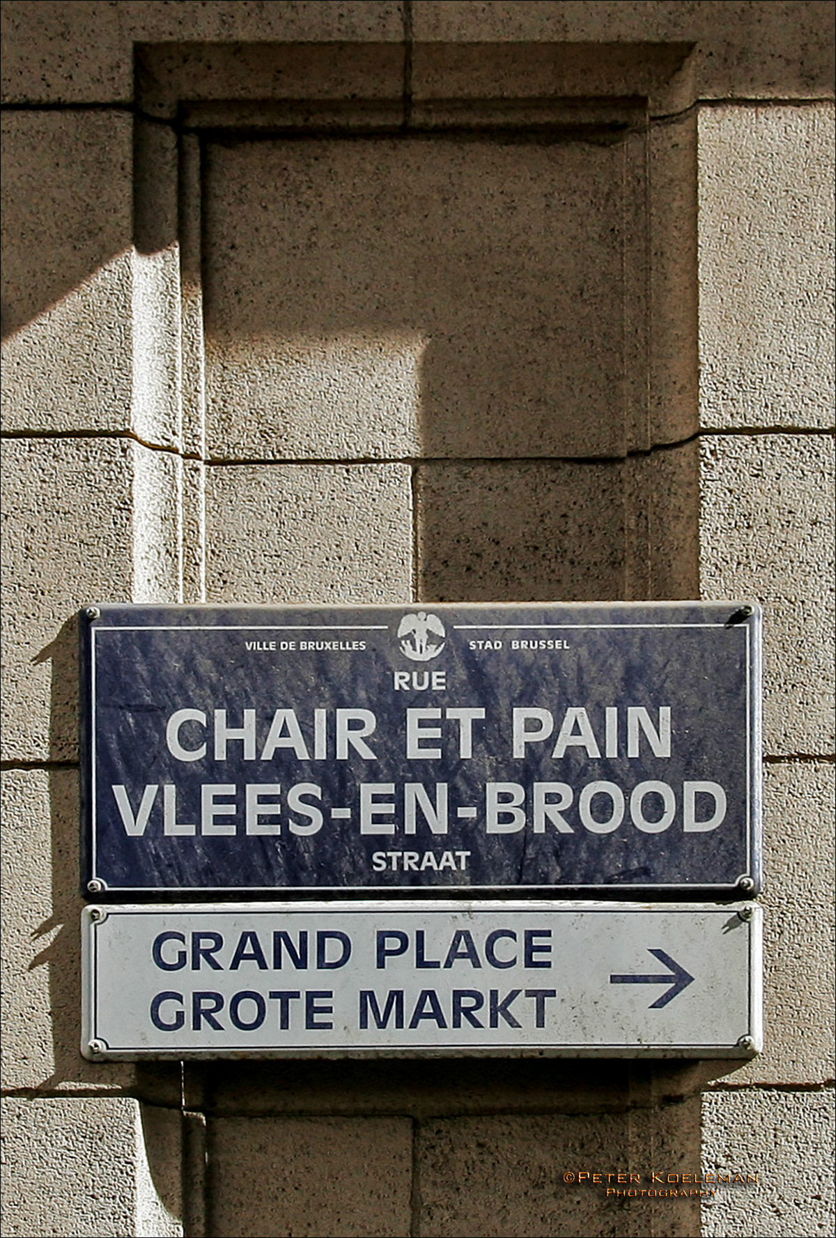 Bilingual Street Sign - Brussels