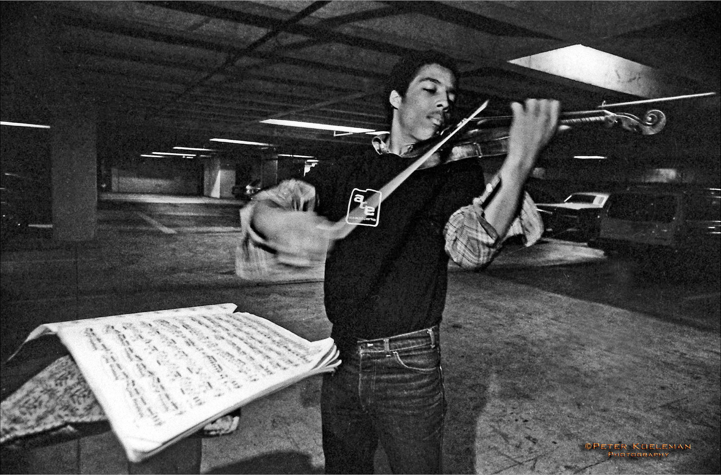 Violinist and Parking Attendent