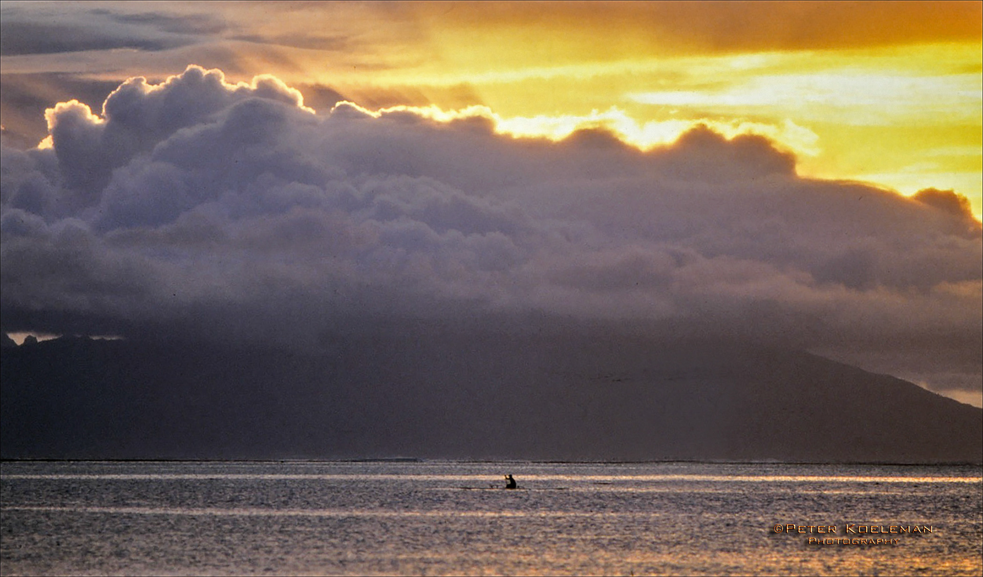 Boat at Sunset - Bora Bora