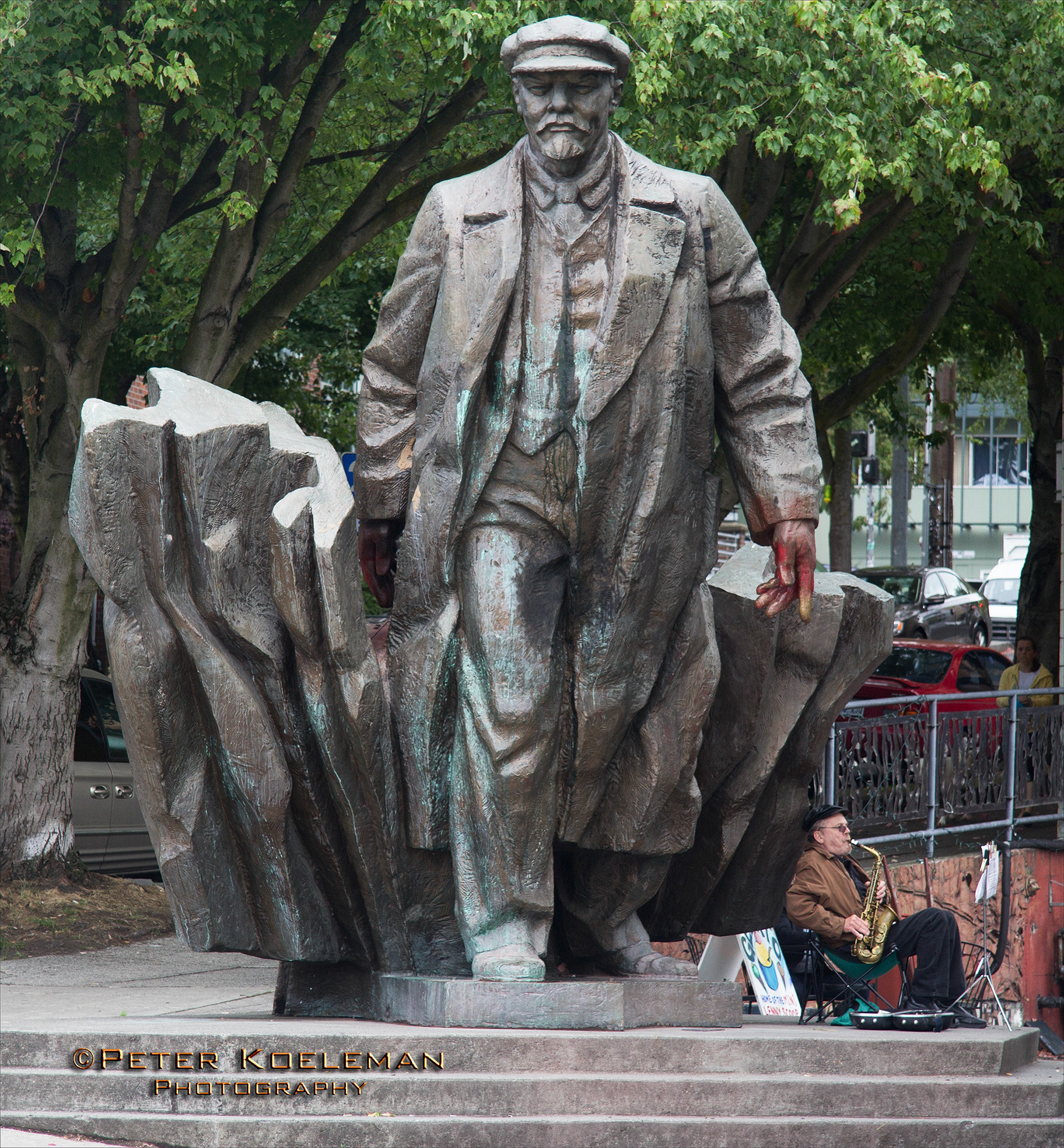 Lenin Statue & Saxaphonist -Seattle, WA