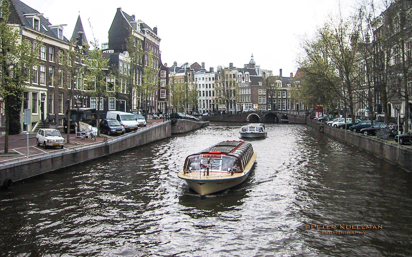 Boats on an Amsterdam Canal