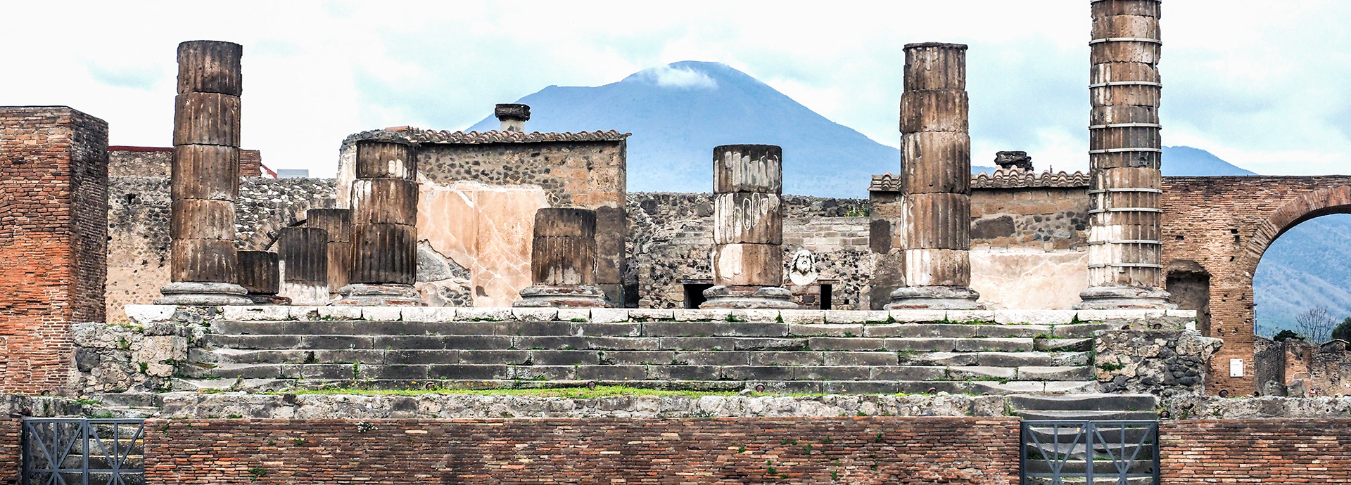 Pompeii Forum with Mt. Vesuvius in Background