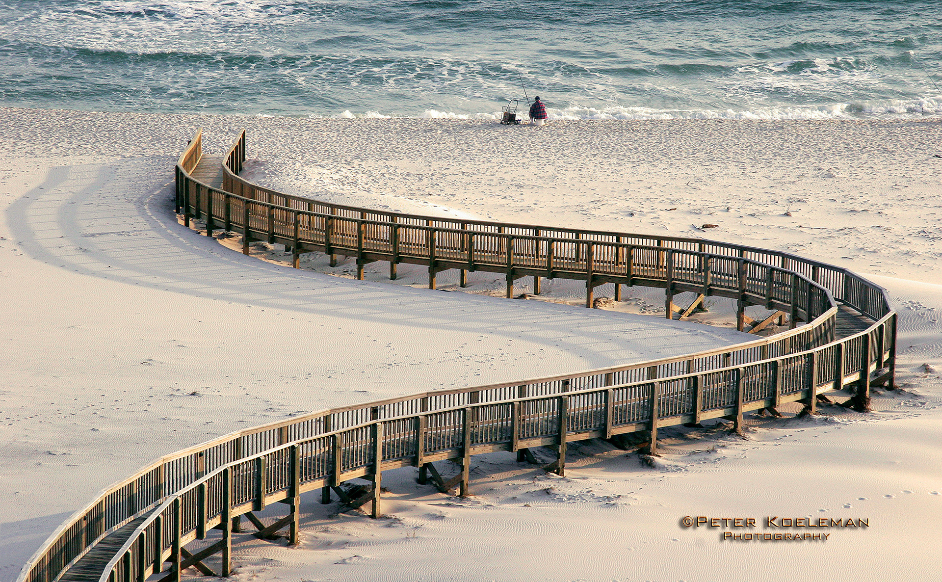Fishing on a Fort Morgan, Alabama  Beach