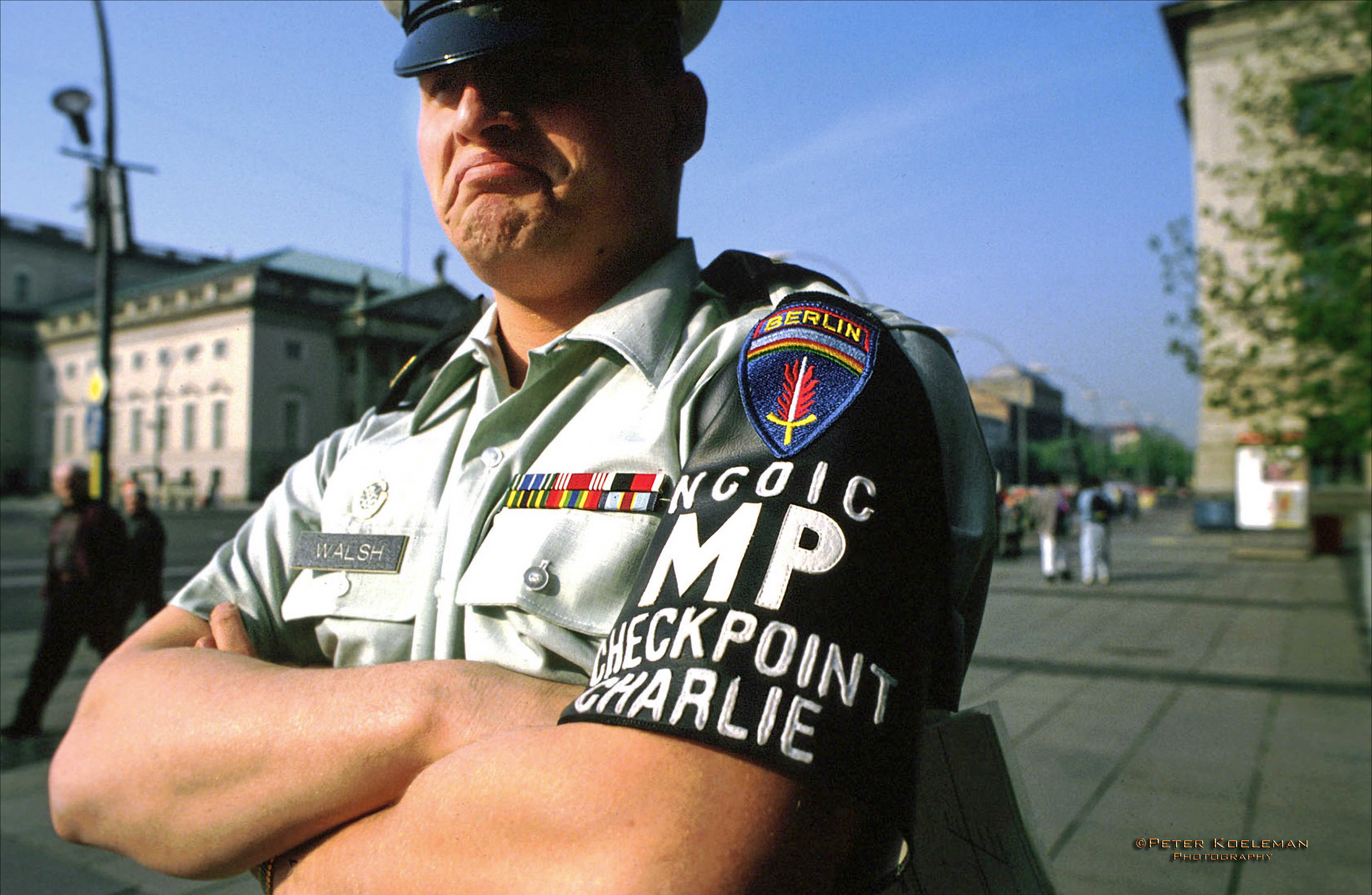 American MP at Checkpoint Charlie - Berlin 1990