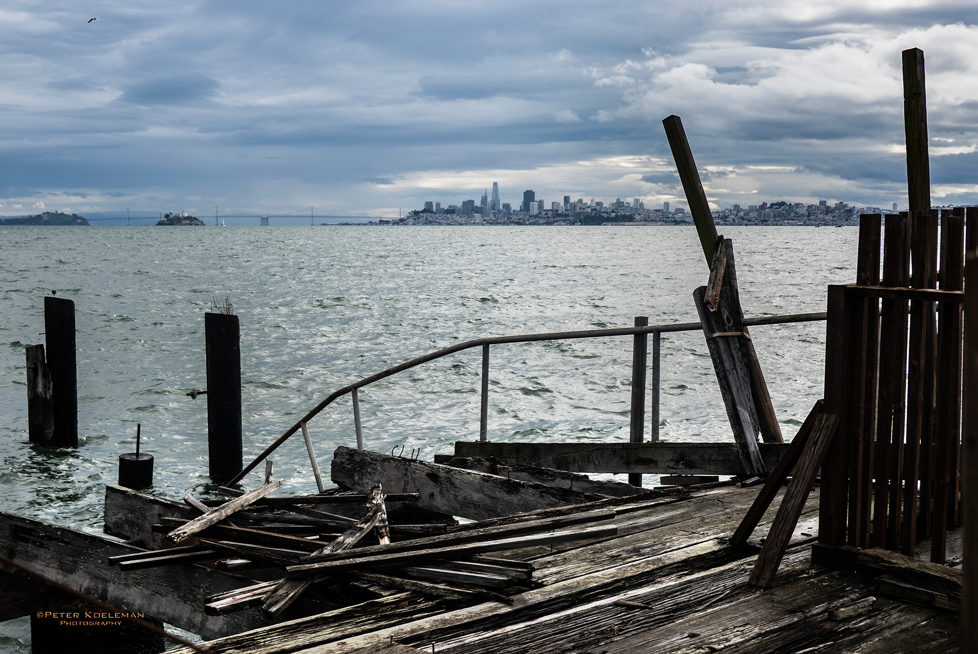 San Francisco and Alcatraz seen from Sausalito, CA