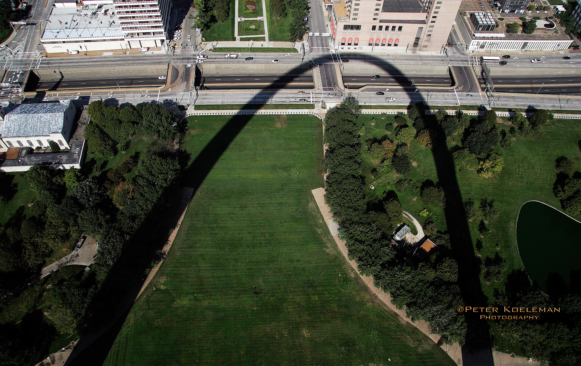 St. Louis Arch Shadow from atop the St. Louis Arch