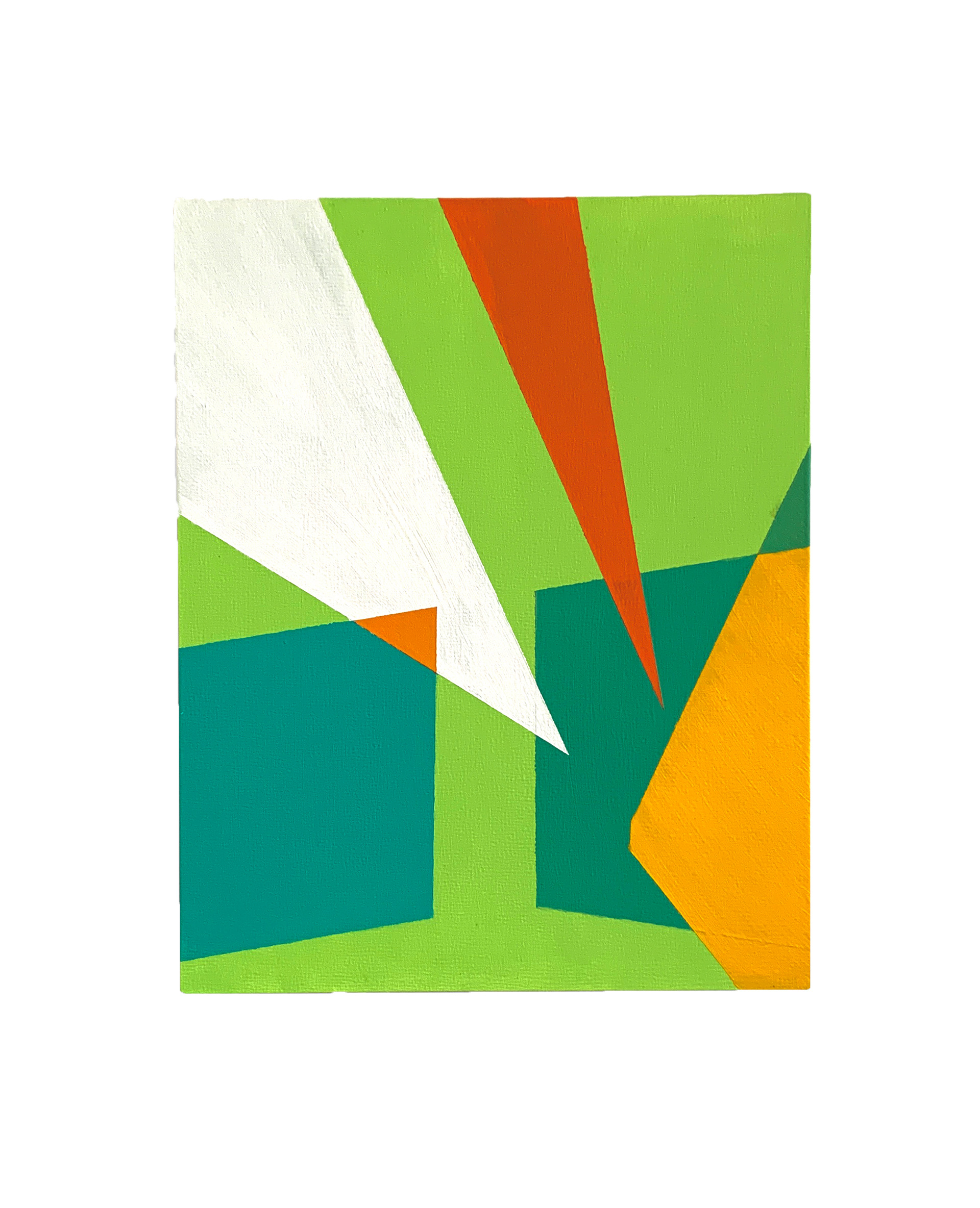 Untitled, 2021. Acrylic on wood block, 8 x 10 inches.