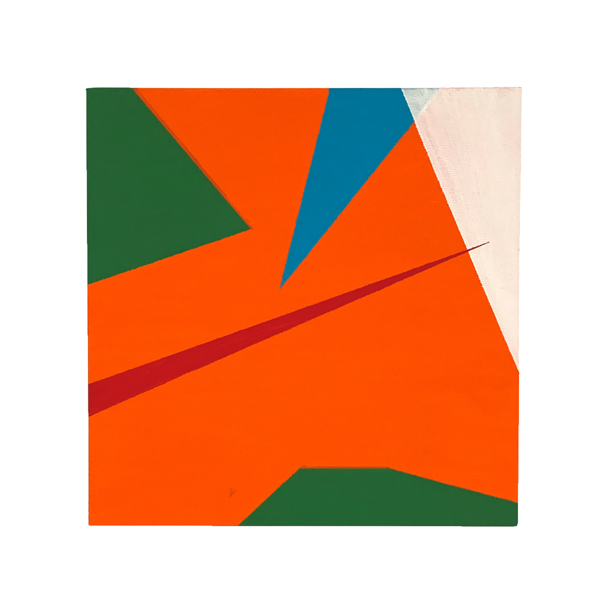 Untitled, 2021. Acrylic on wood block, 12 x 12 inches.