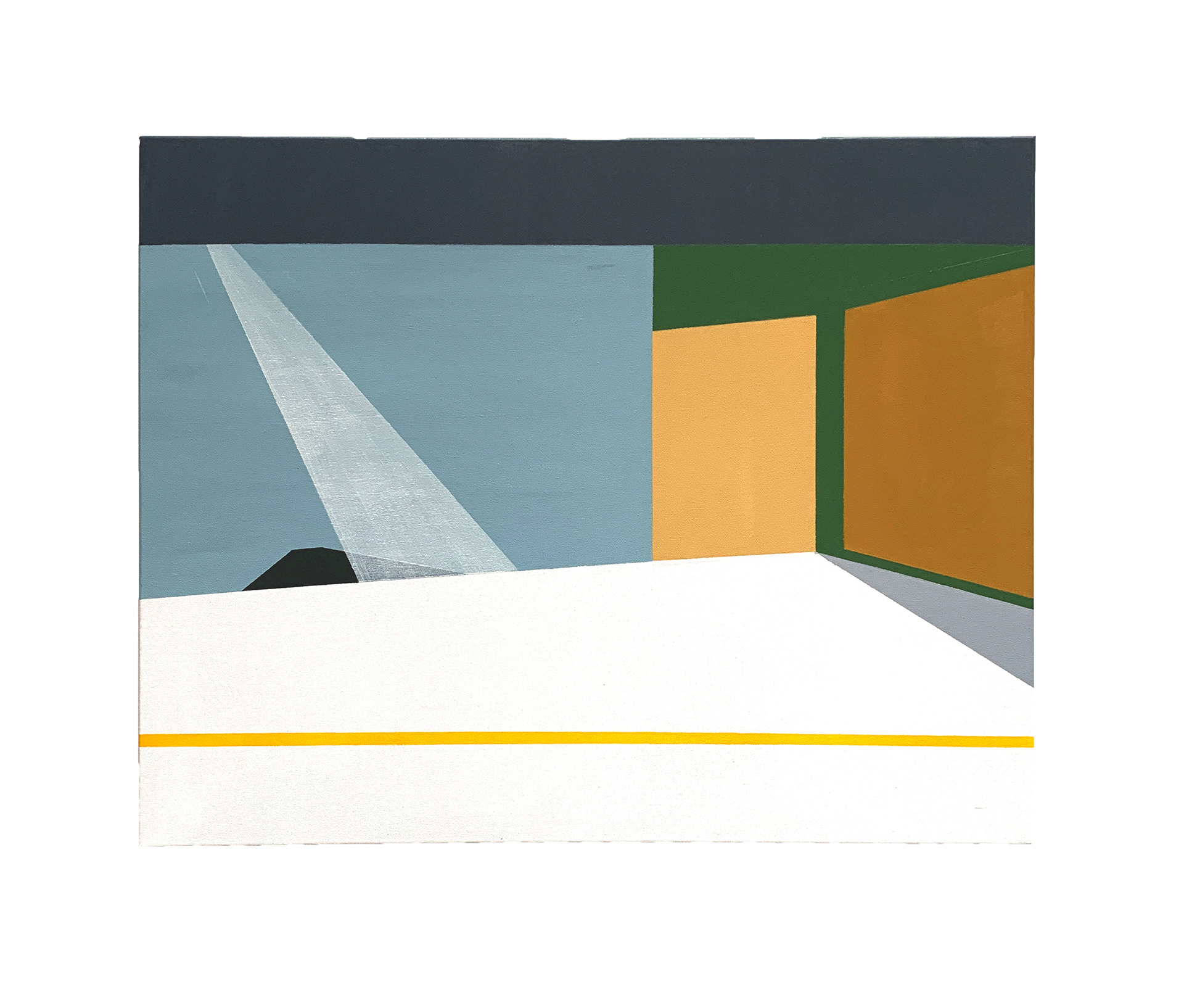 Untitled (shower), 2021. Acrylic on canvas, 30 x 24 inches.