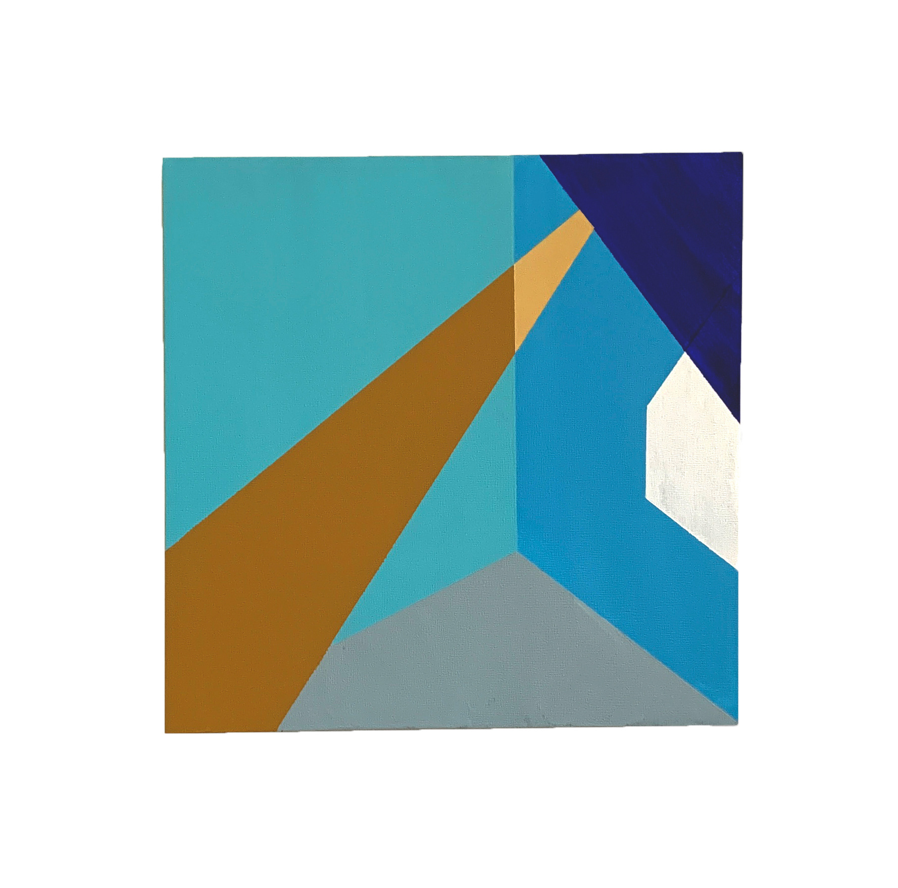 Untitled, 2021. Acrylic on wood block, 12 x 12 inches.