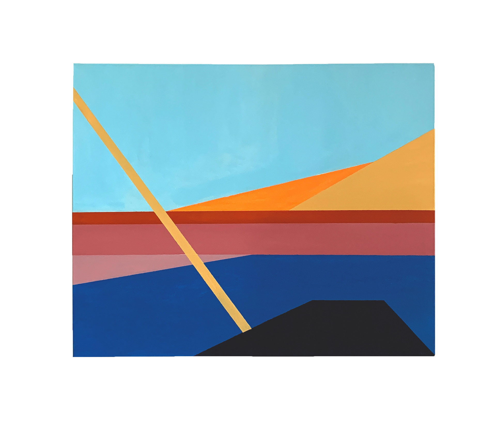 Untitled (sunset), 2021. Acrylic on canvas, 30 x 24 inches.