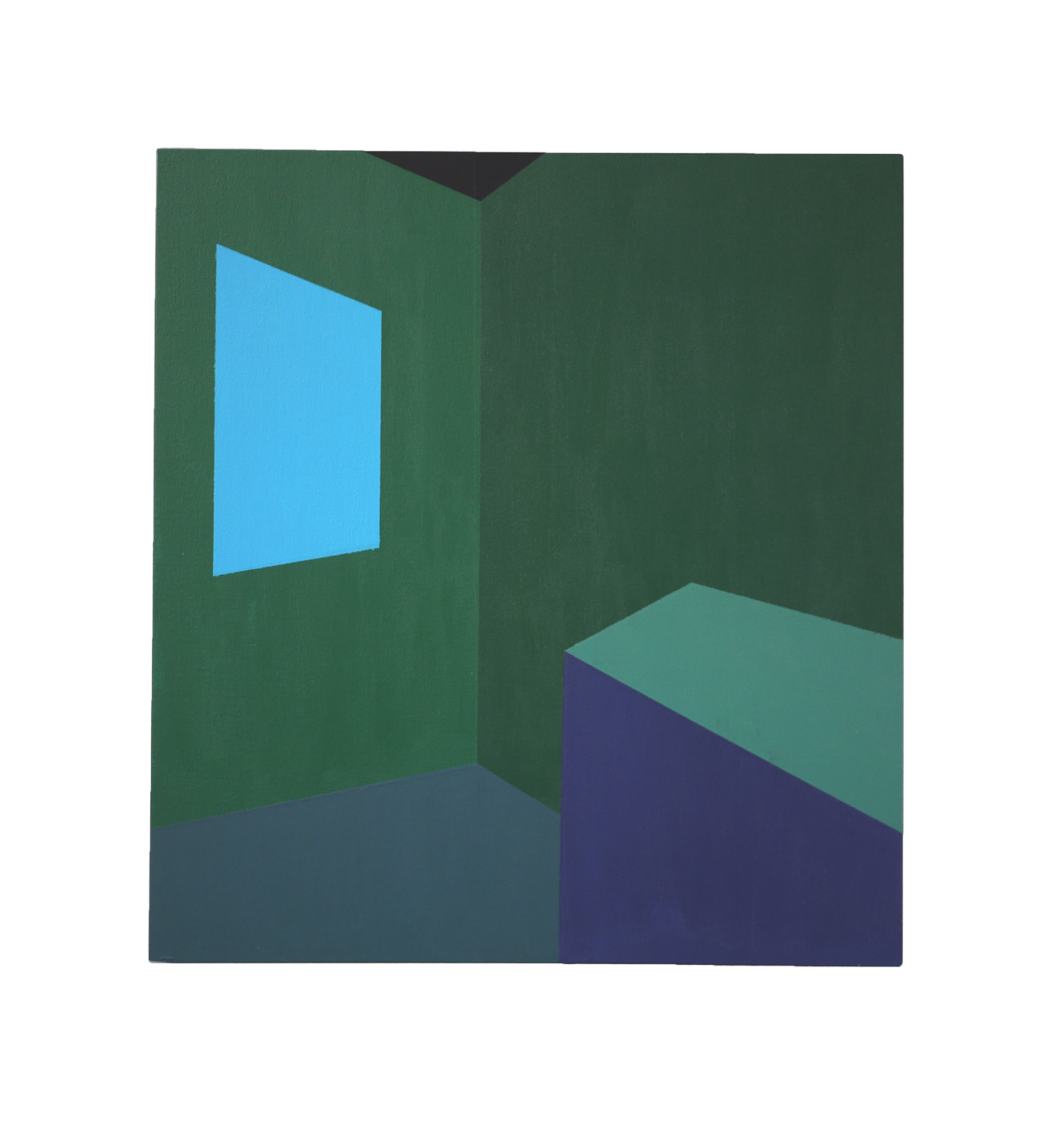 Untitled (kitchen), 2022. Acrylic on canvas, 24 x 26 inches.