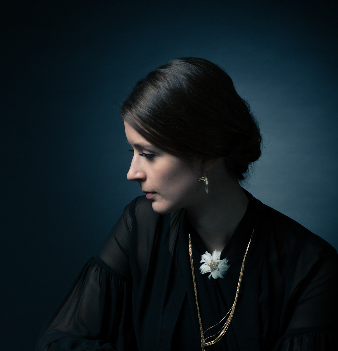 Portrait of a woman inspired by paintings