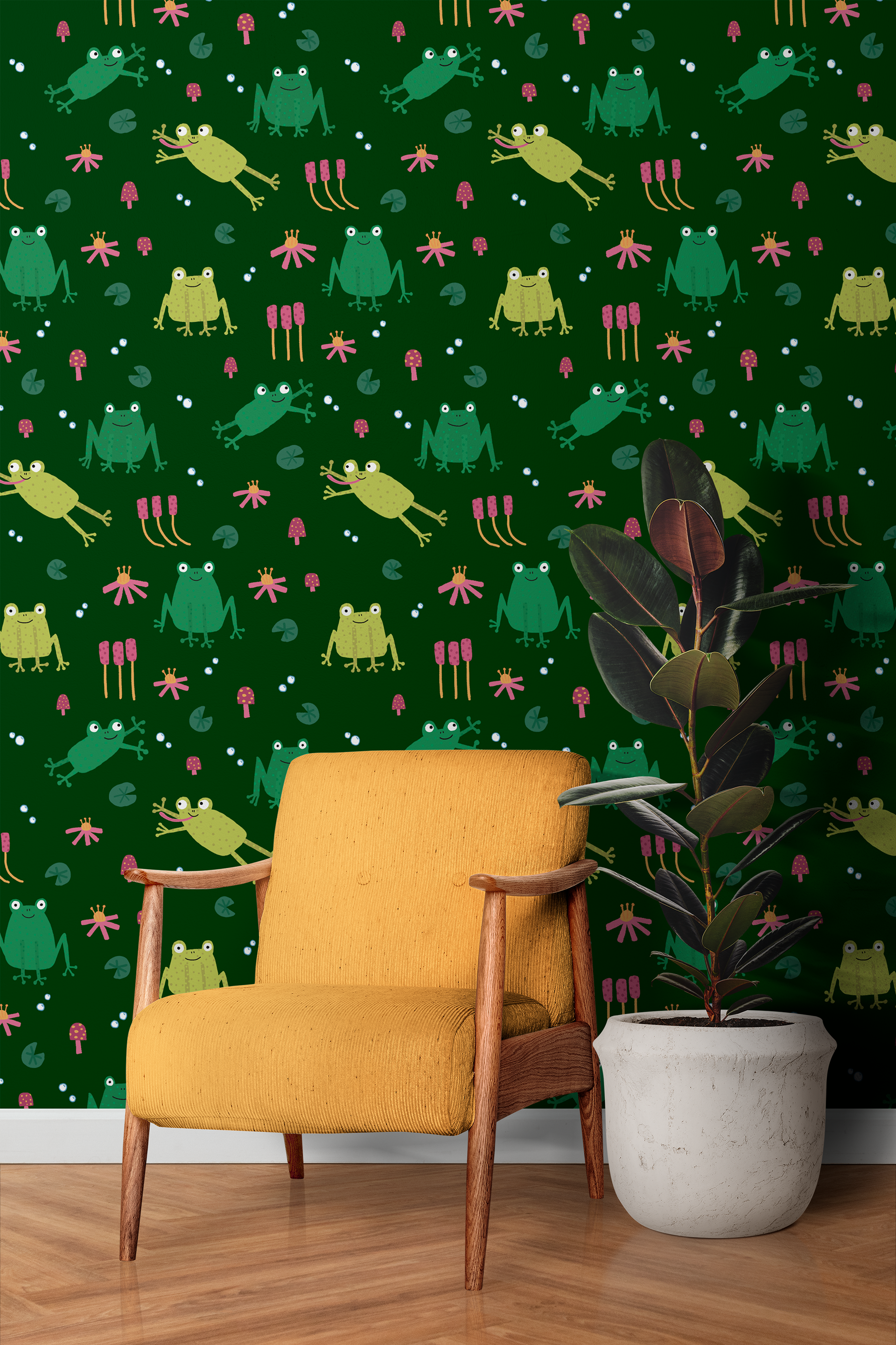 Frog design wallpaper mockup