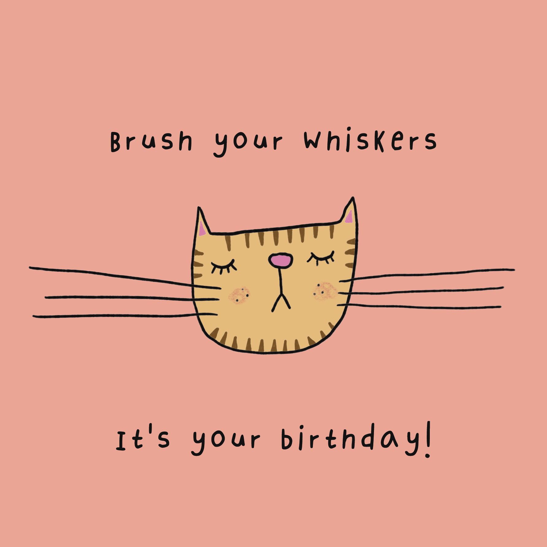 Brush you whiskers card design