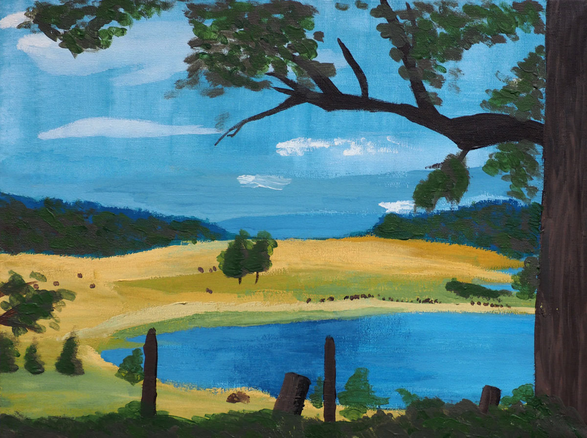 untitled-by-Kiara-Newell-watercolour-and-acrylic-paint-on-canvas-29.7-x-42cm-