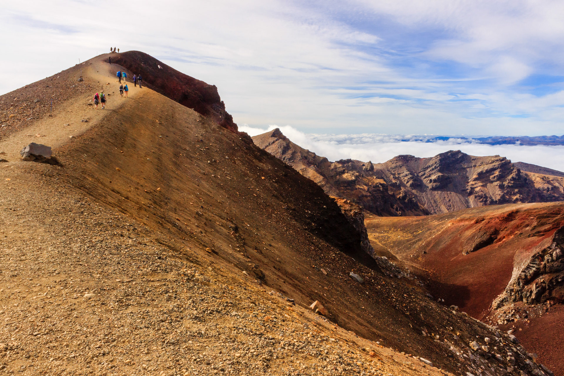 Trail ascending above Red Crater.