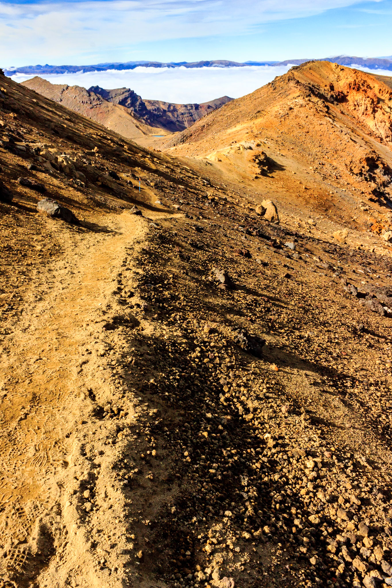 Traverse along the summit of Mount Tongariro.