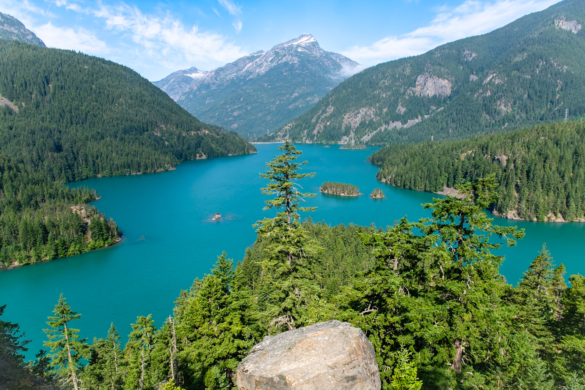 Ross Lake and Davis Peak from Diablo Lake Overlook