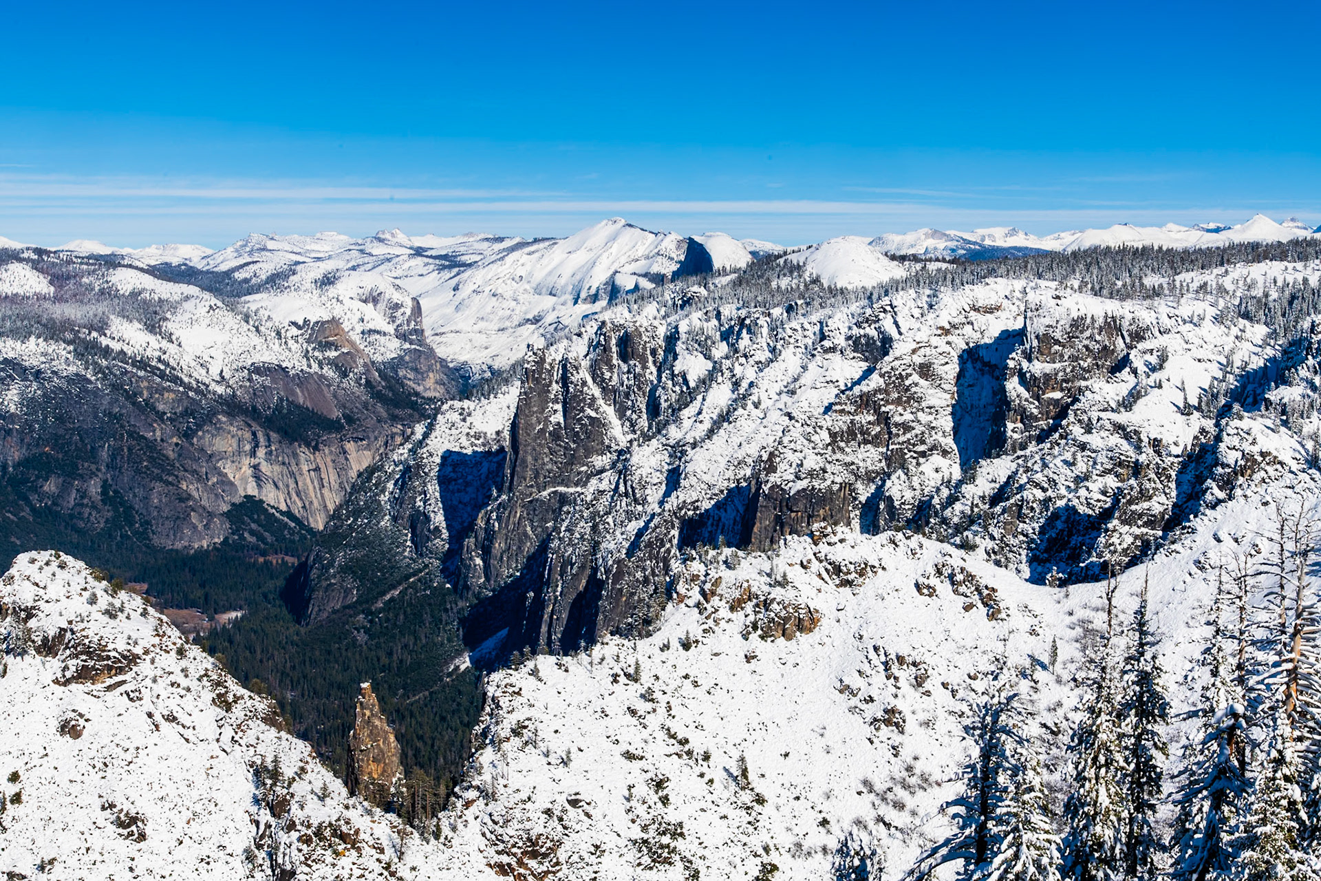 Half Dome, Cloud's Rest, and the Clark Range from Dewey Point