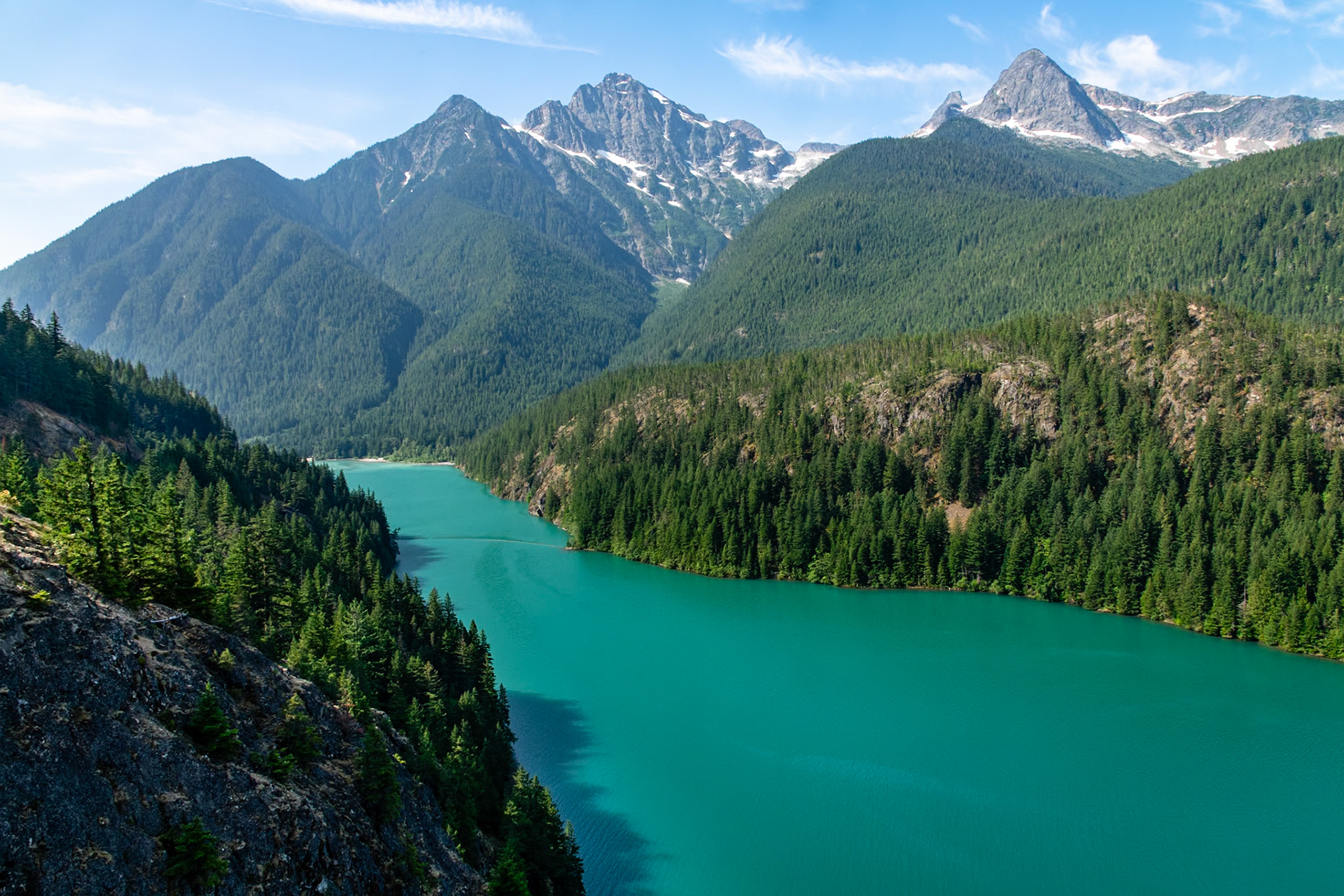 Diablo Lake and Pyramid Peak from Diablo Lake Overlook