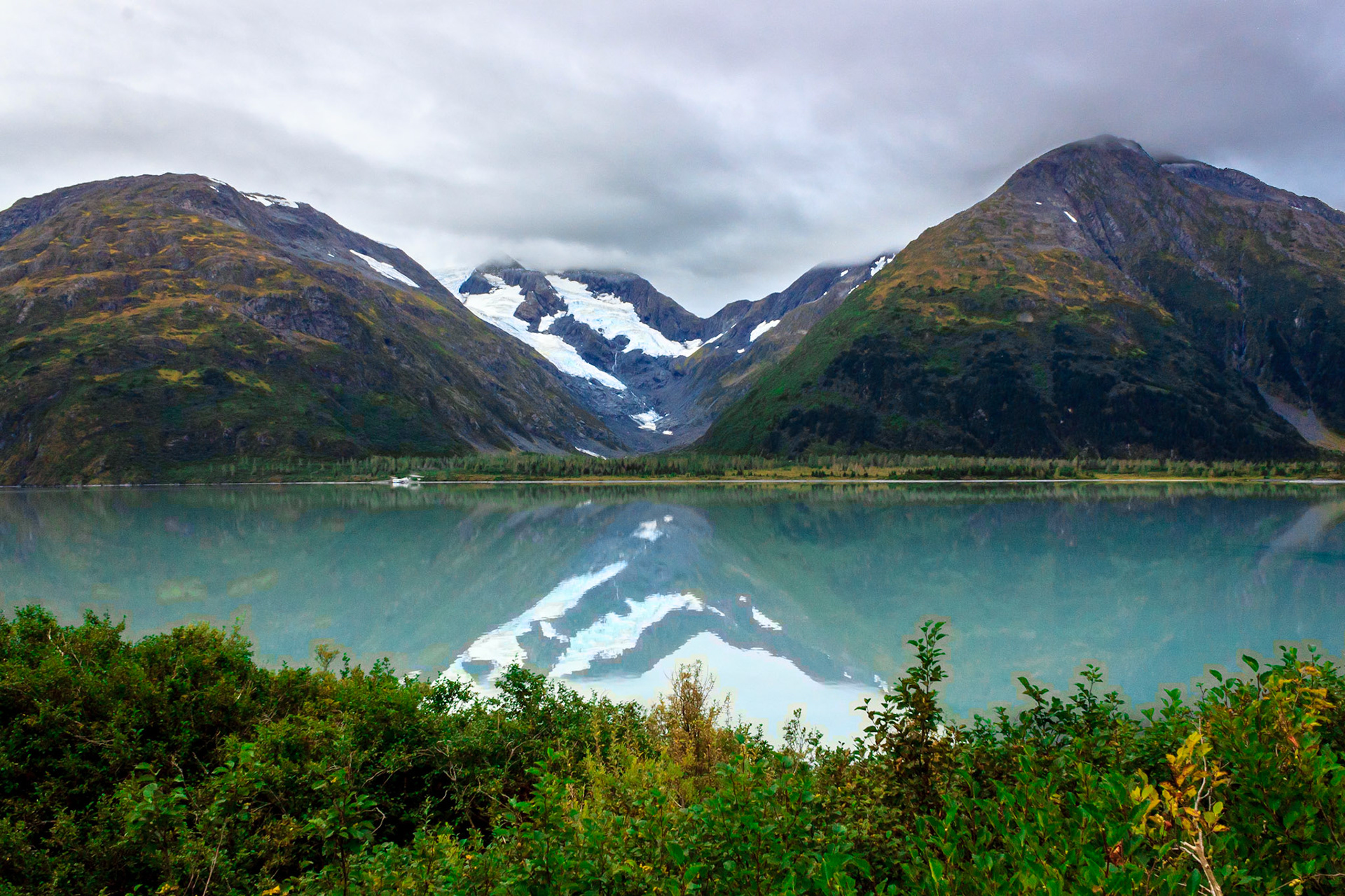 Portage Glacier and Portage Lake