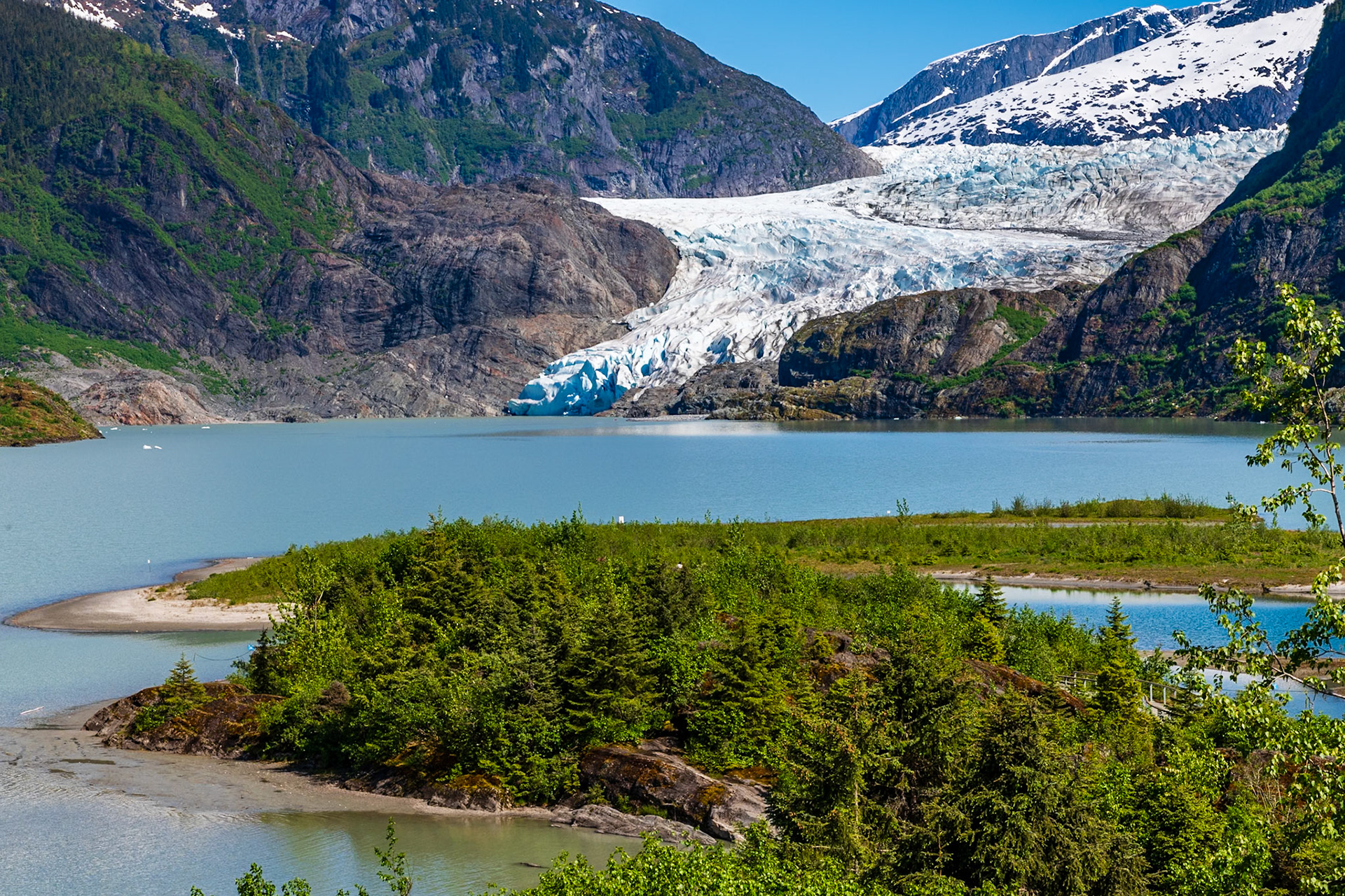 Mendenhall Glacier up close.