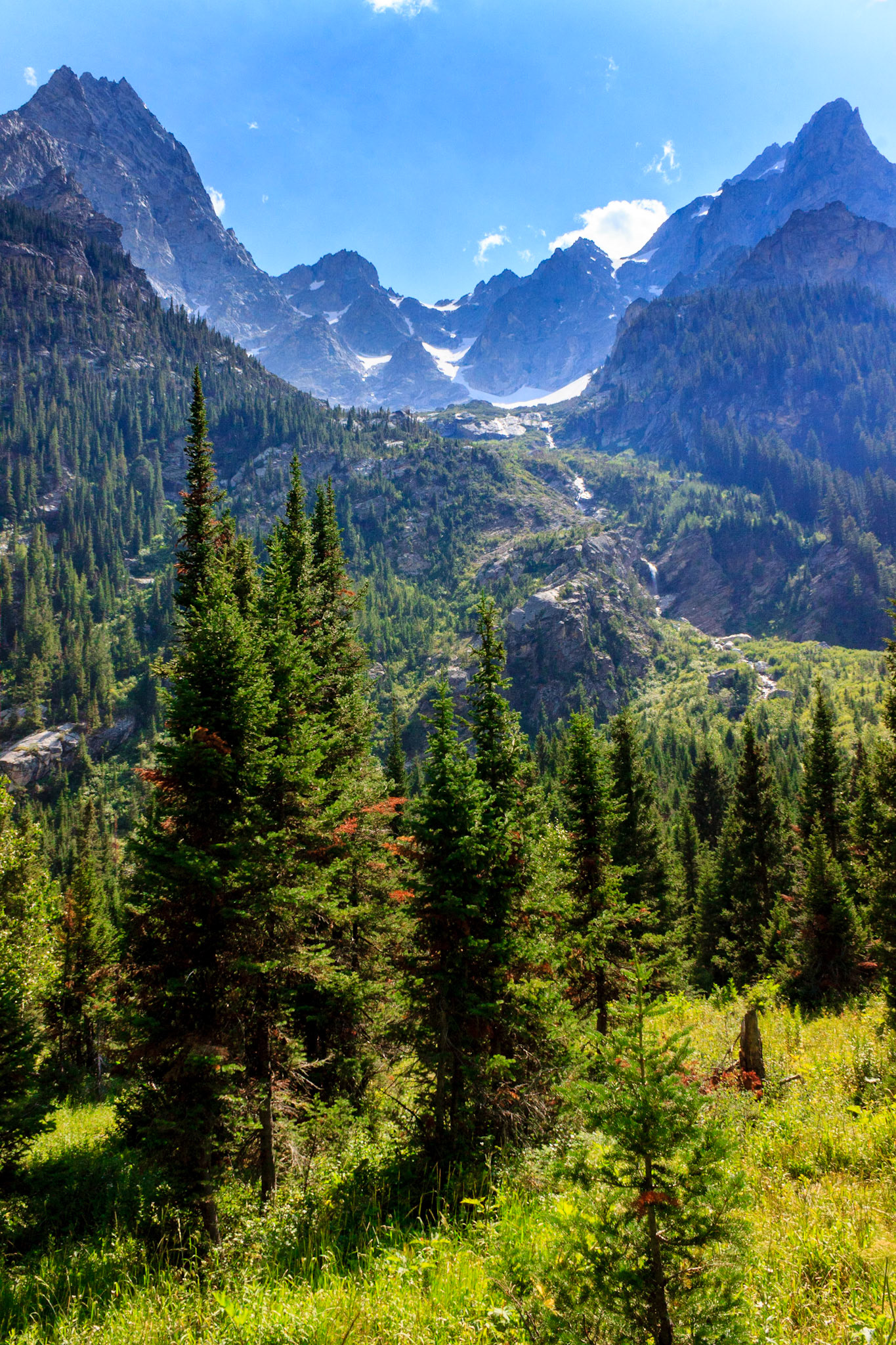 Mount Owen (right) and Teewinot Mountain