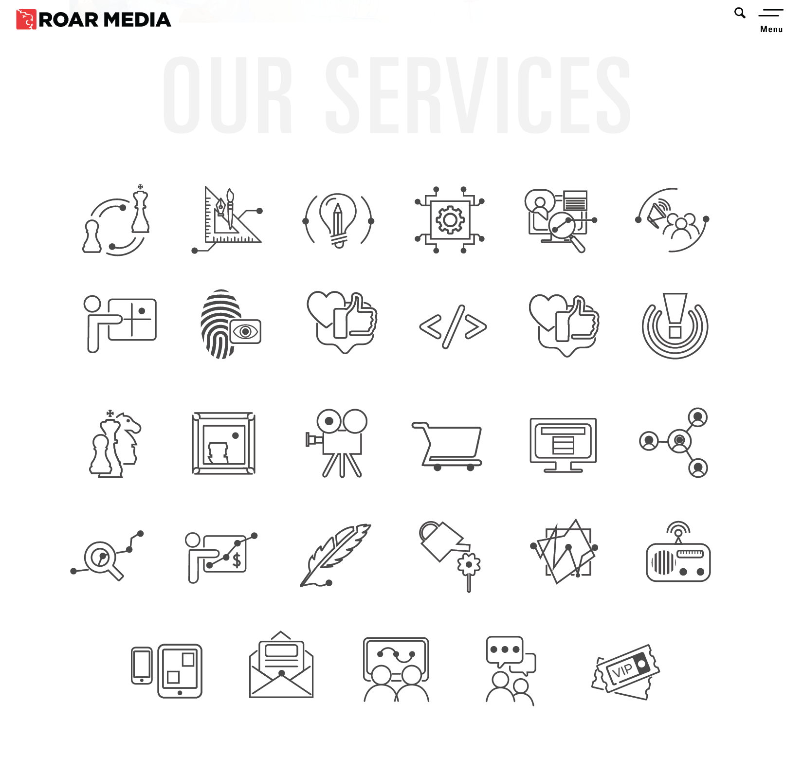 Roar Media Website Icons