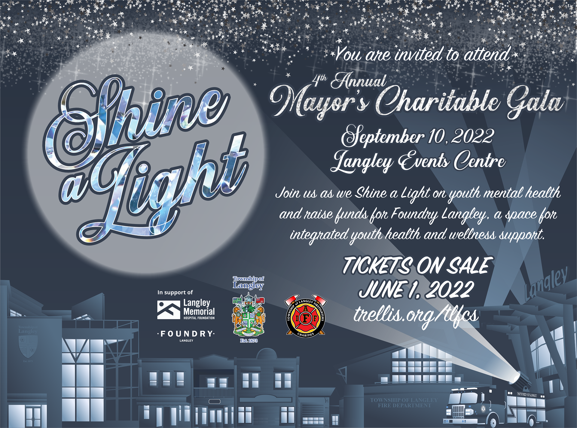 Invite for Langley Mayor's Charitable Gala - further matching collateral also created