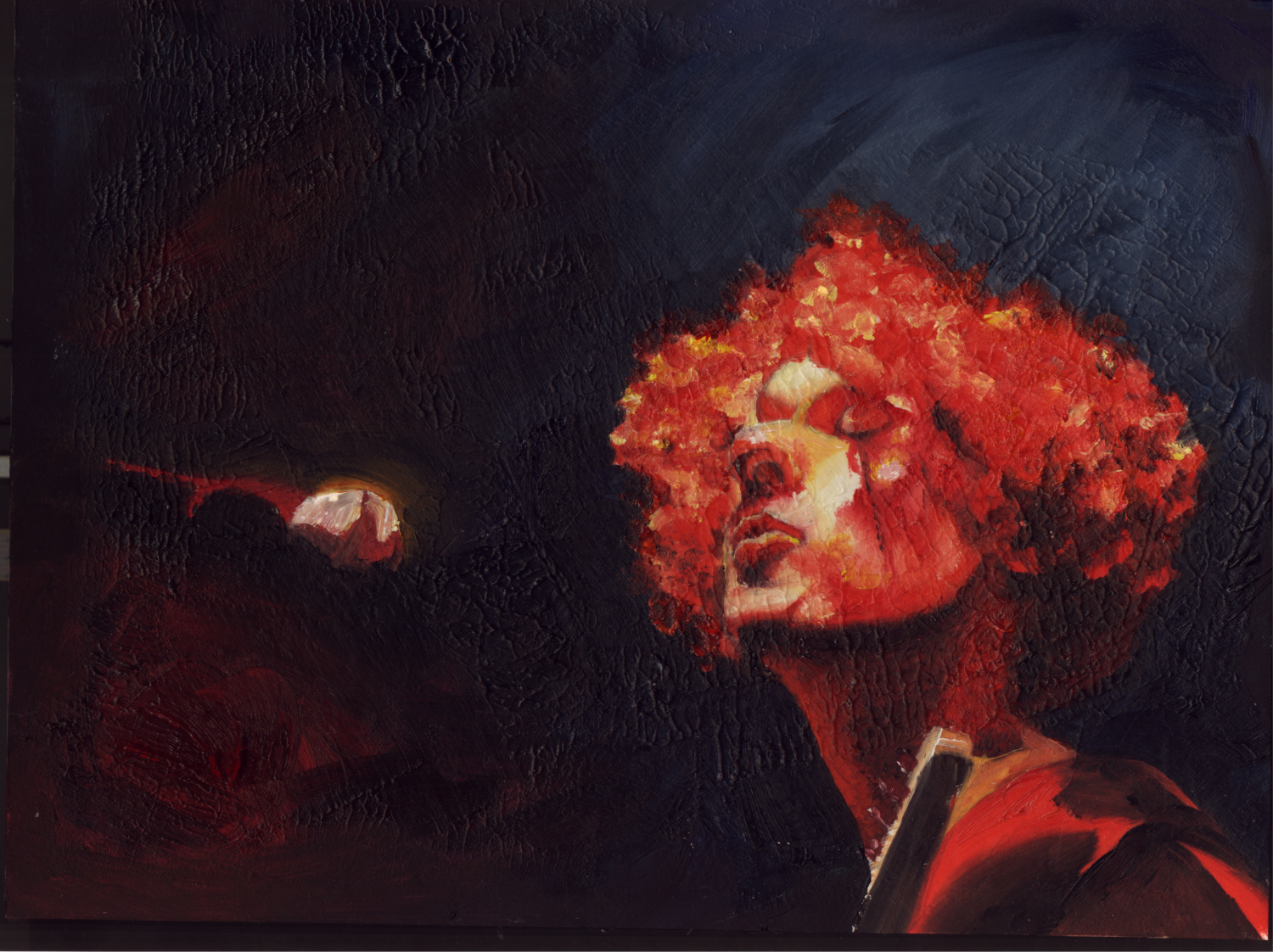 Oil paint on board based on own live photo