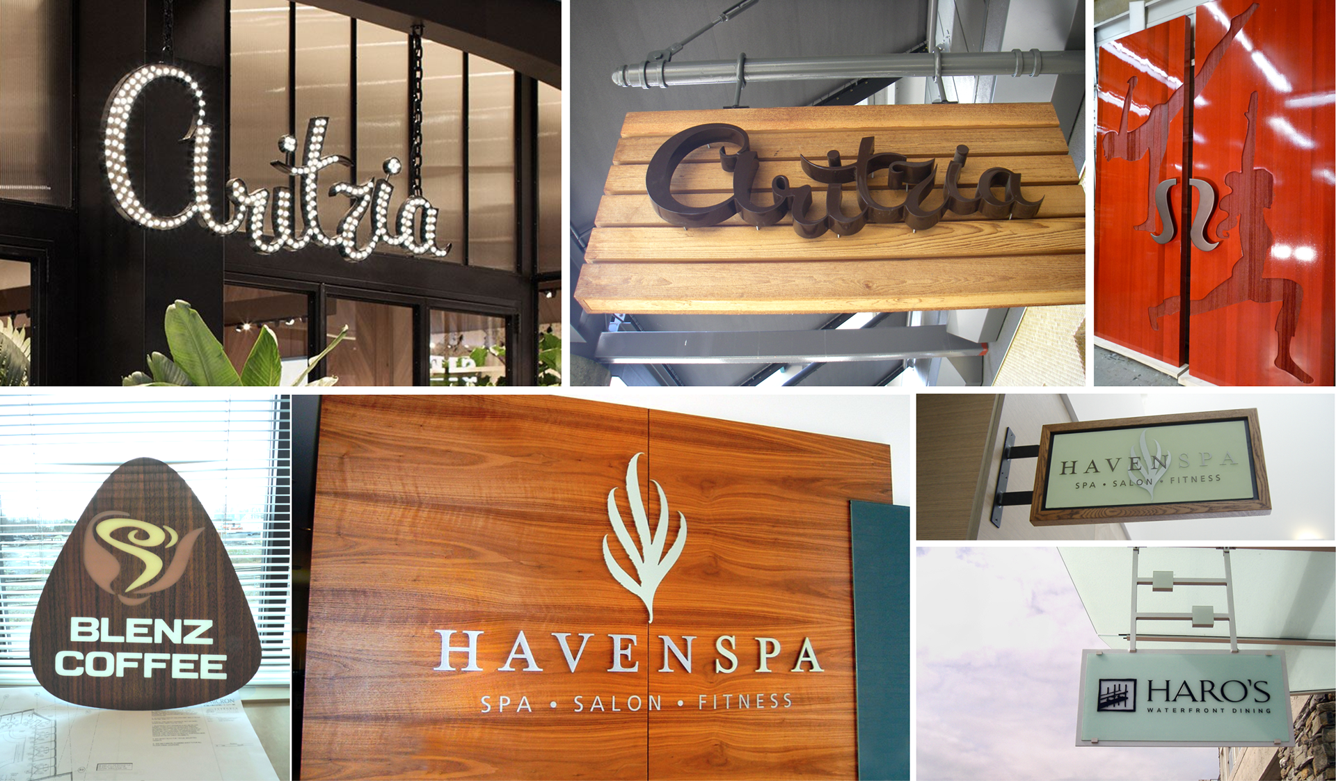 Selection of signage designs