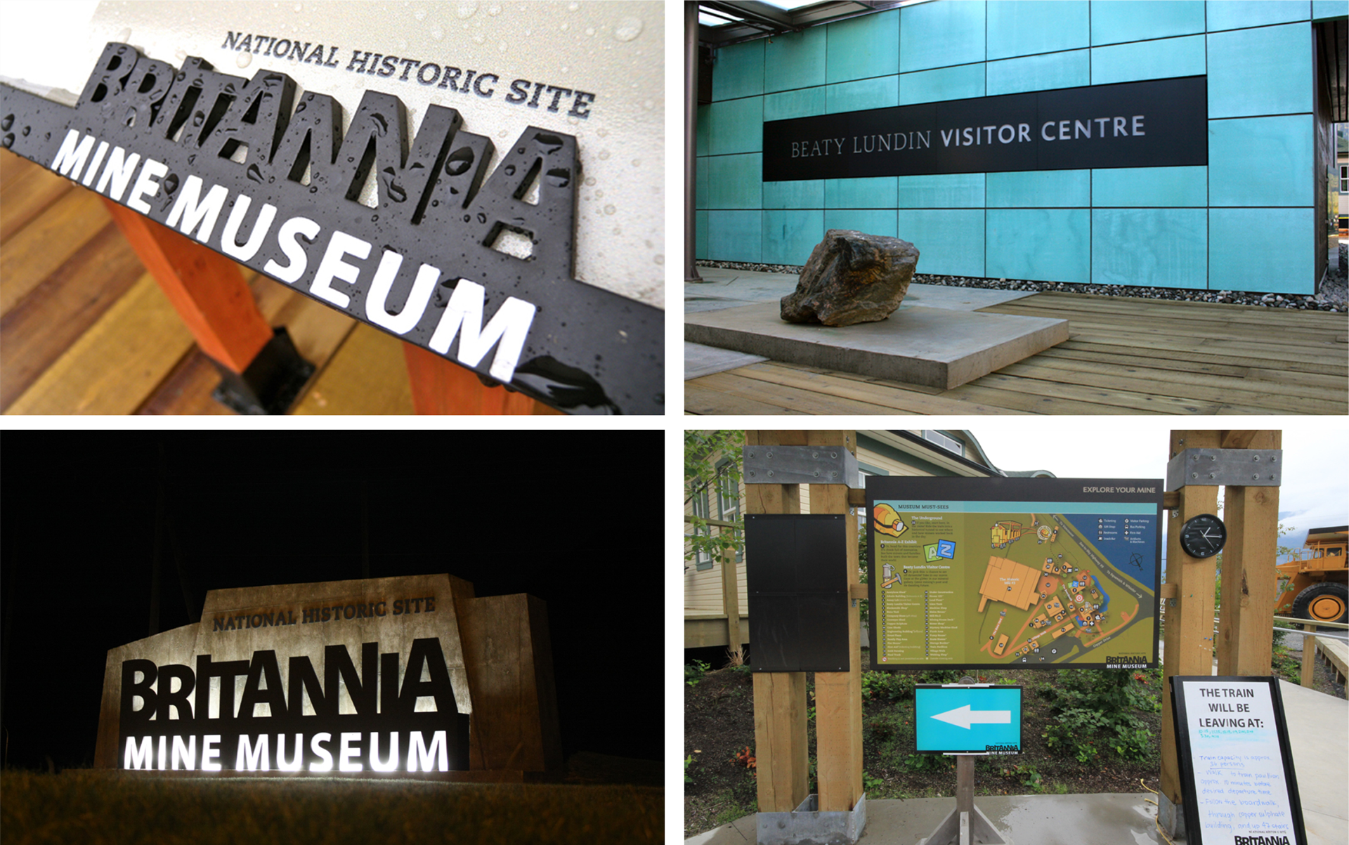 Signage package for Britannia Mine Museum