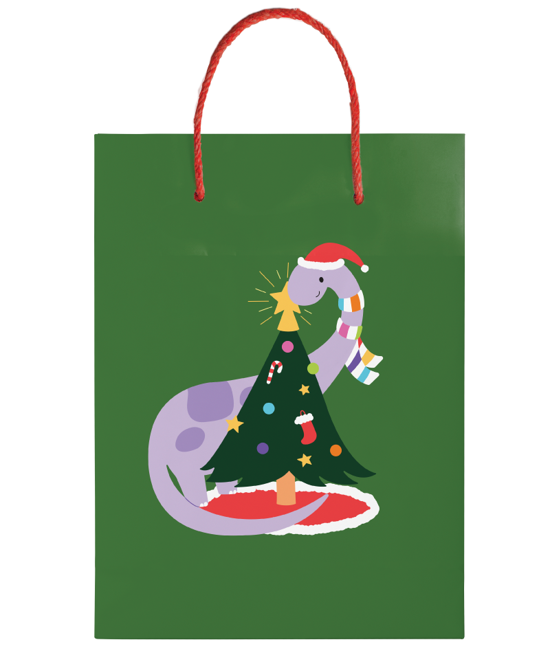 Dinosaur christmas gift online bag