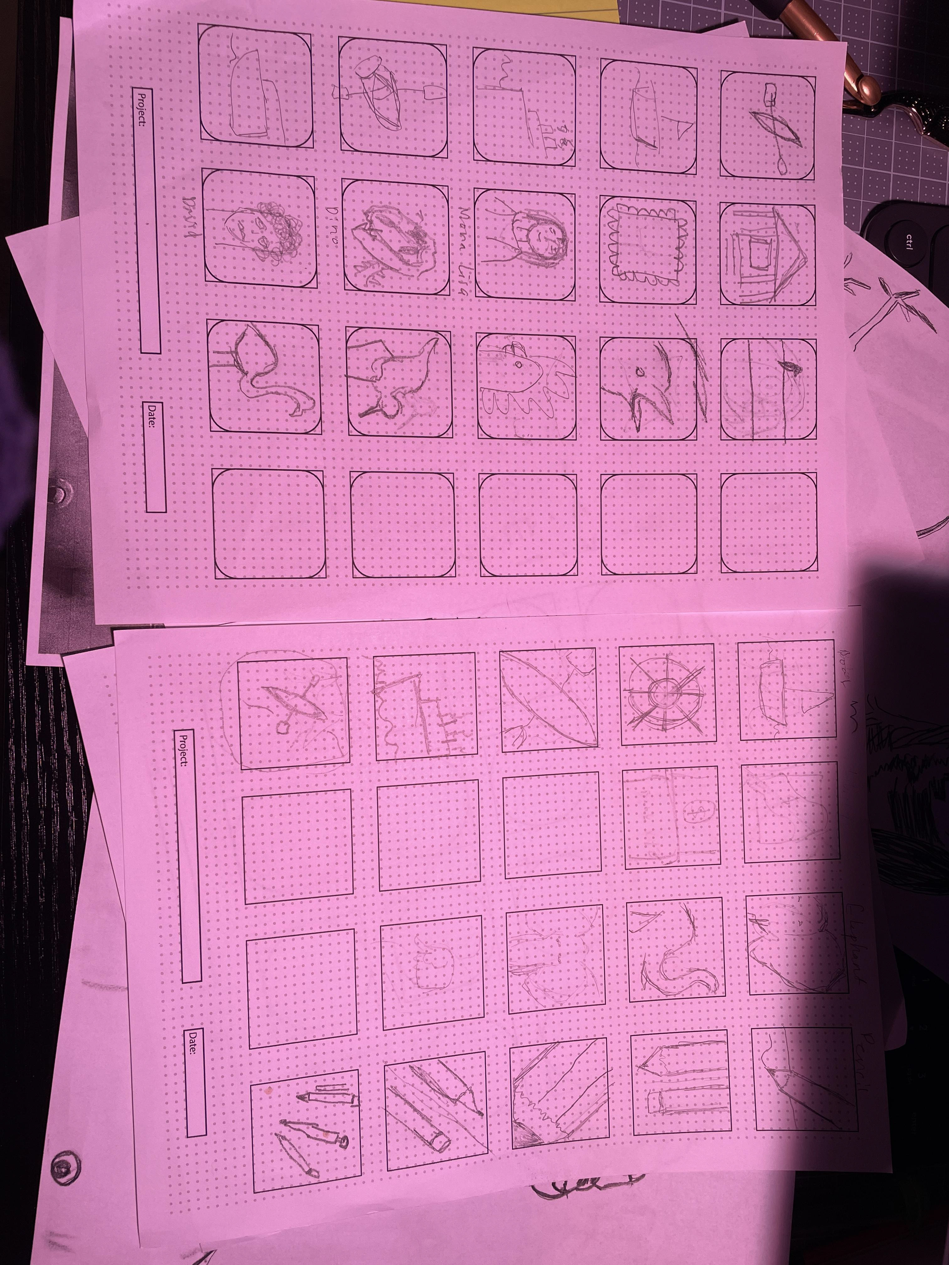 Initial brainstorming thumbnails