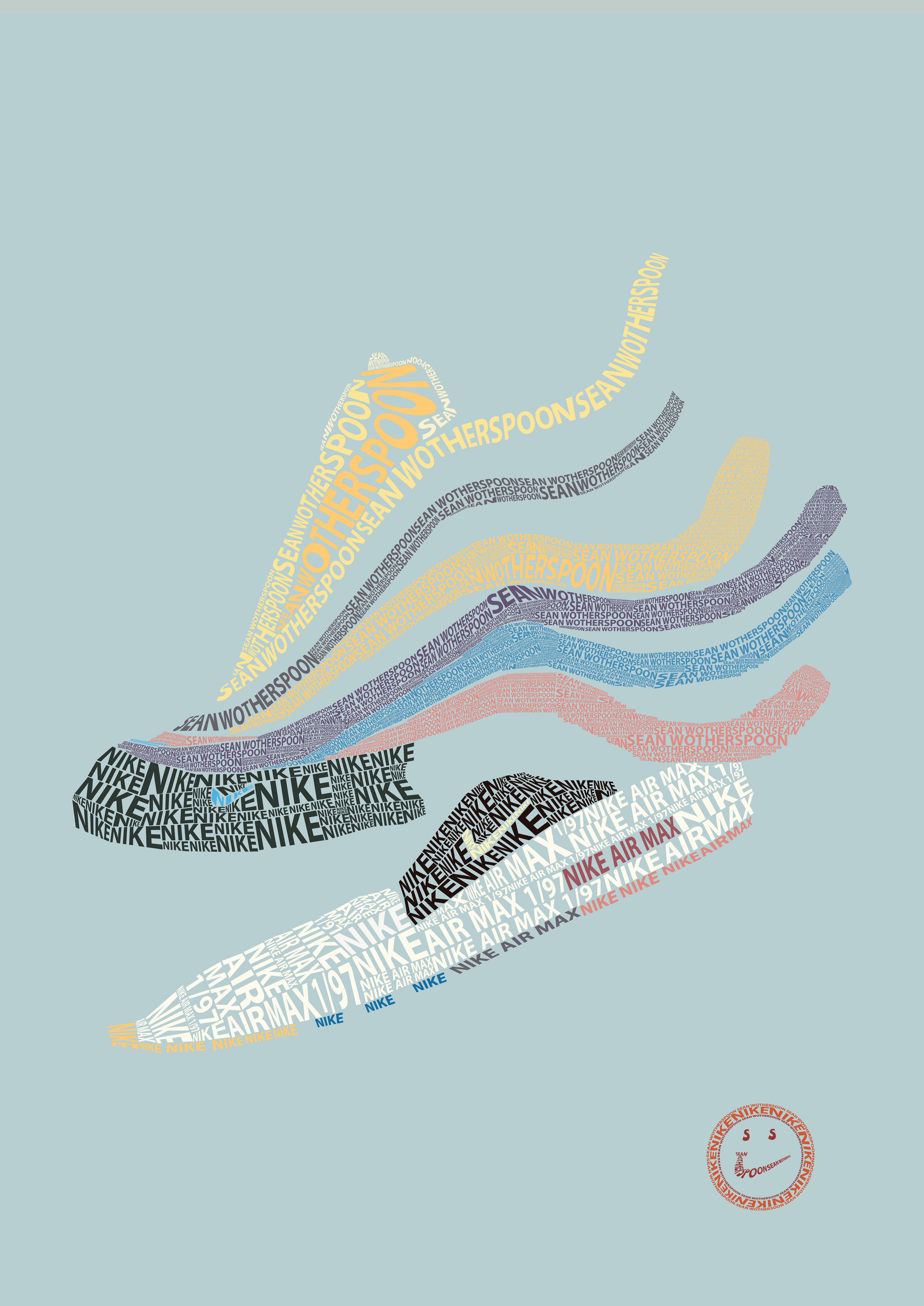 Sean Wotherspoon Air Max 97 Typography Print. 2020