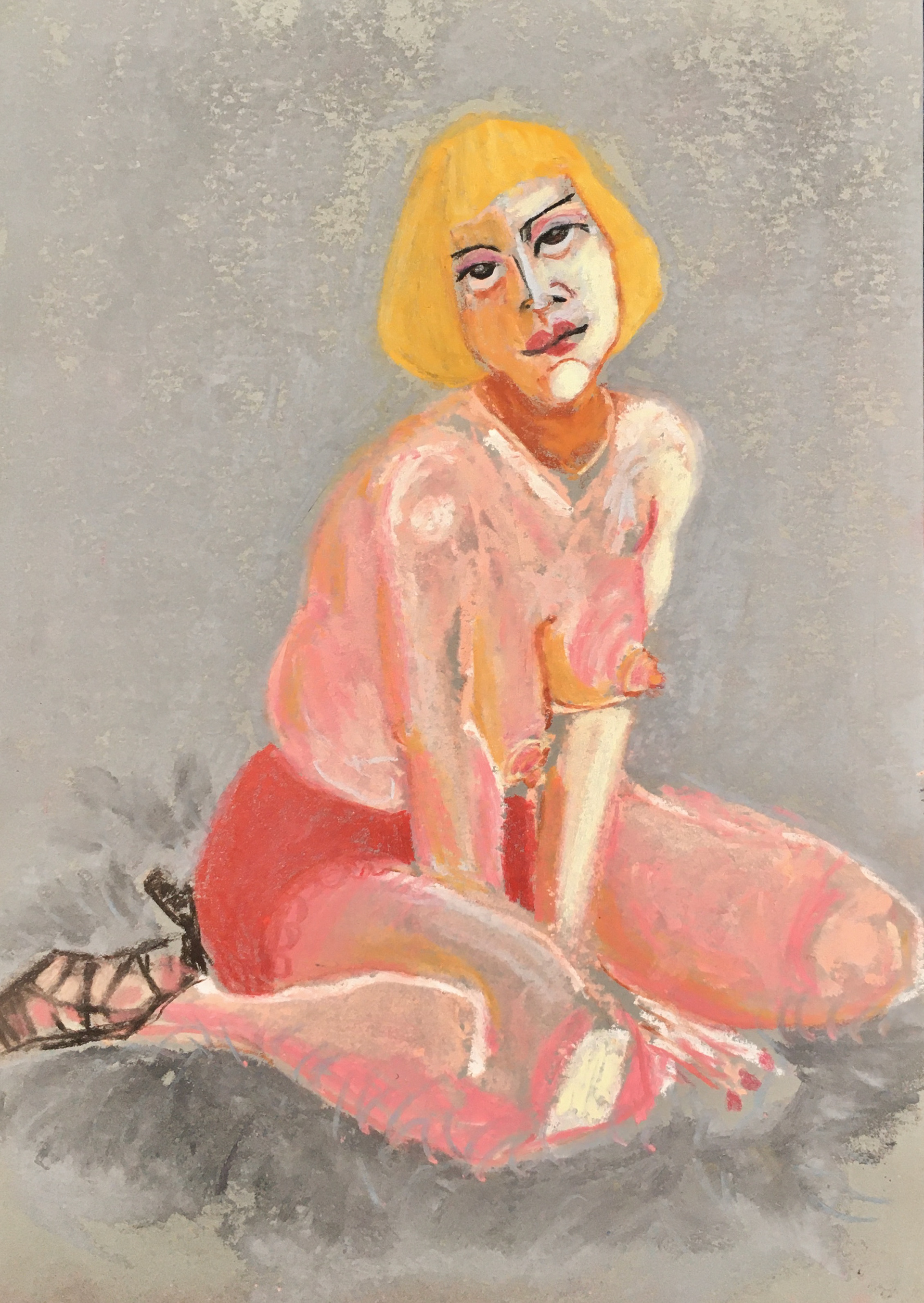 soft pastel on paper 20 x 15 cm