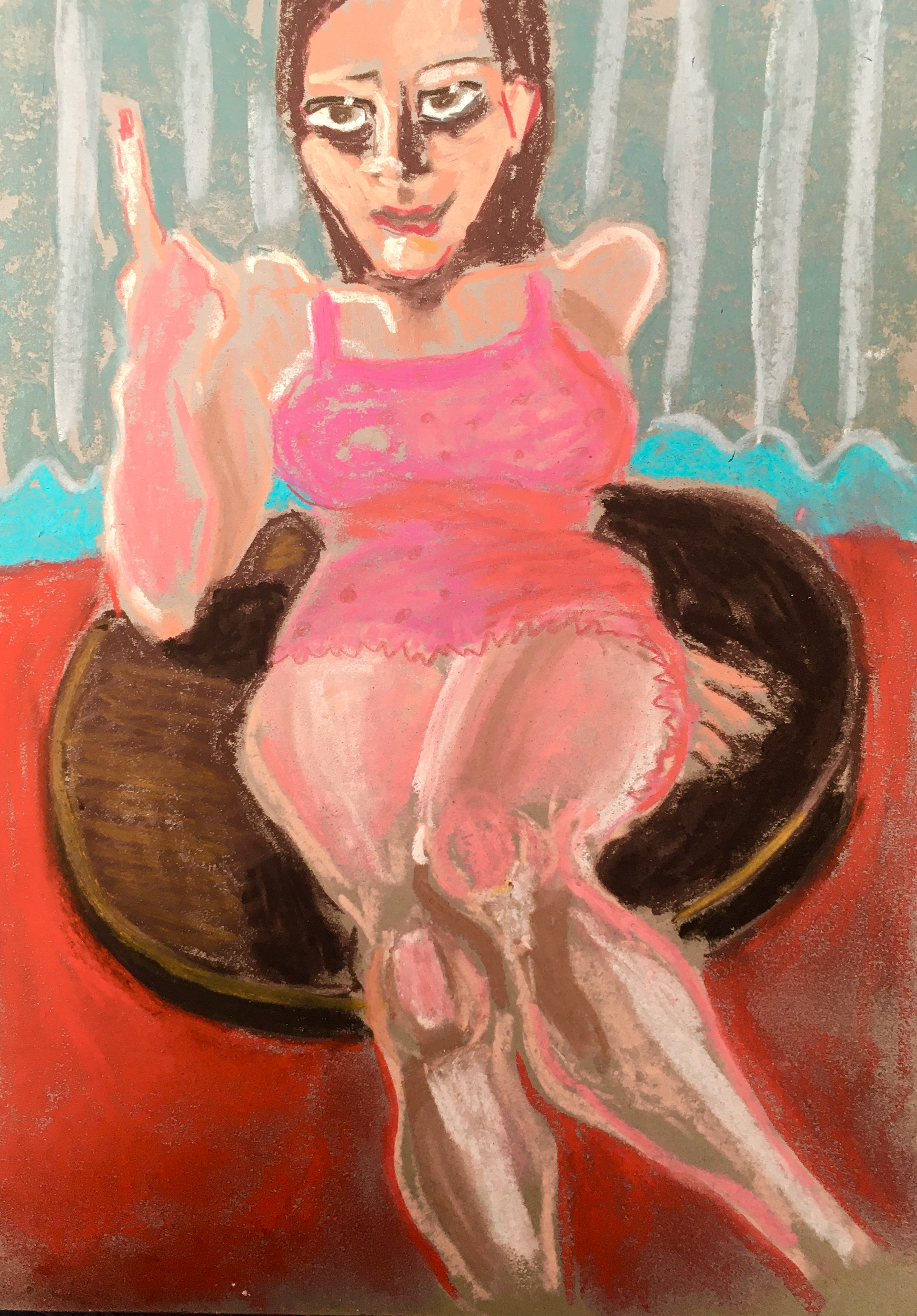soft pastel on paper 20 x 15 cm