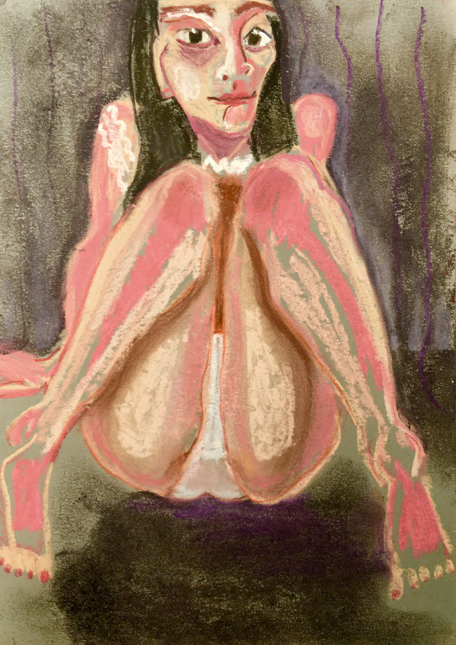 soft pastel on paper 20 x 15 cm