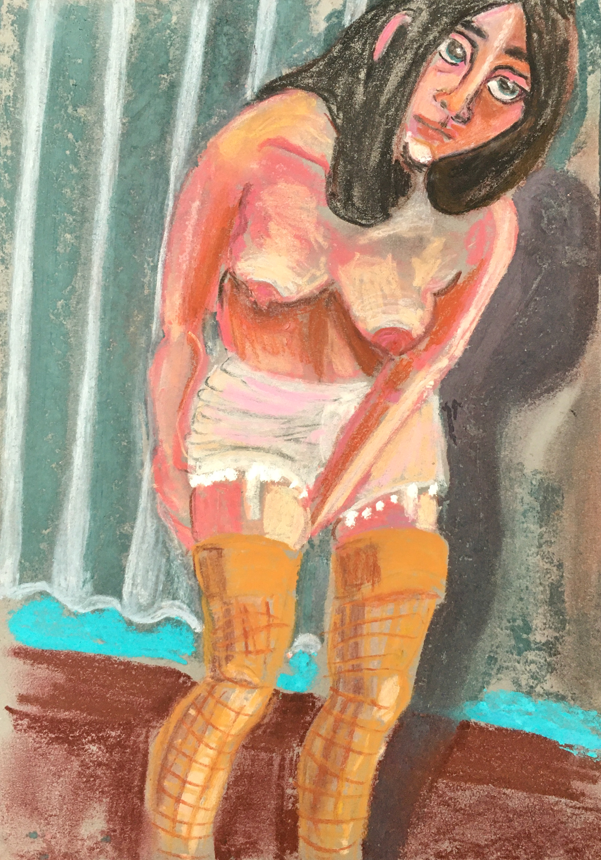 soft pastel on paper 20 x 15 cm