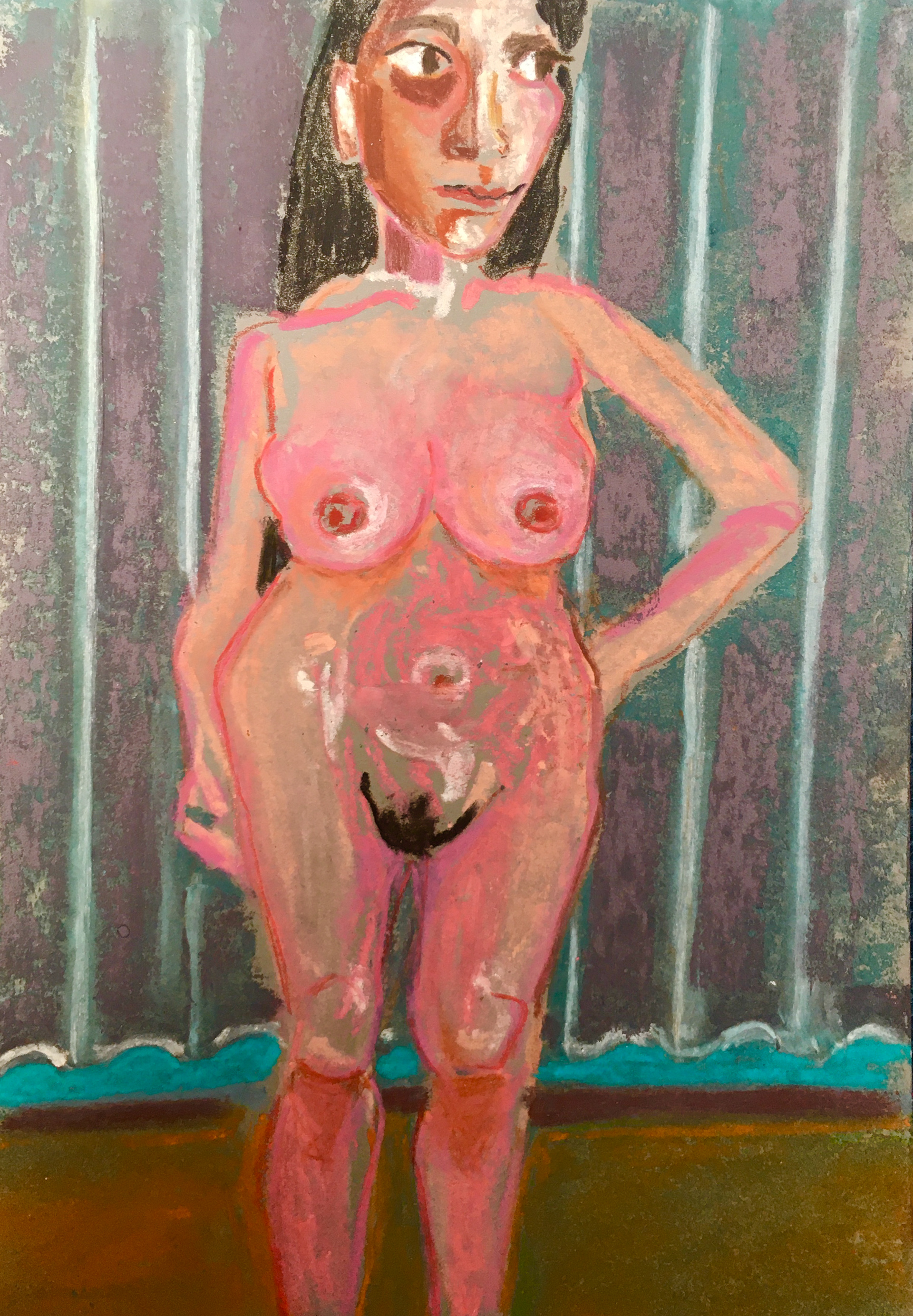 soft pastel on paper 20 x 15 cm