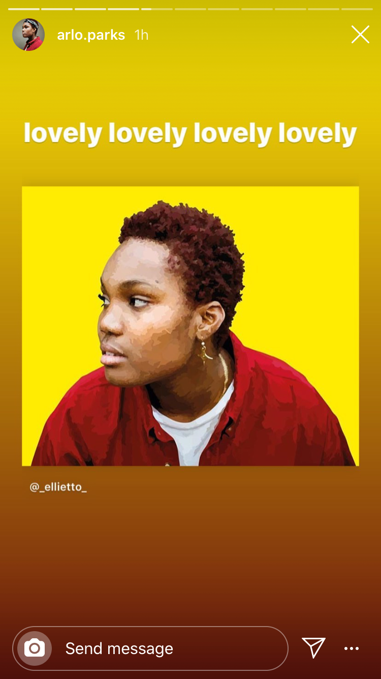 Artwork shared by Arlo Parks