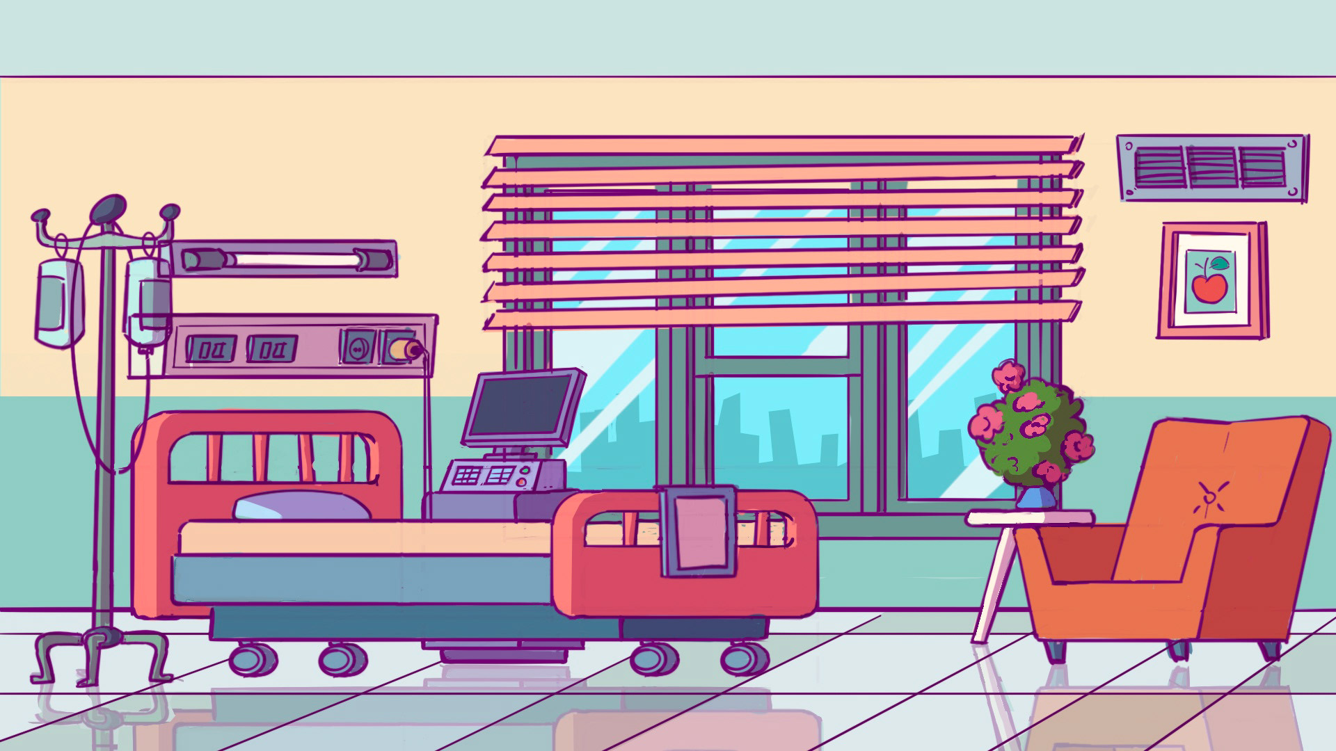 Concept frame – Hospital room (Day).