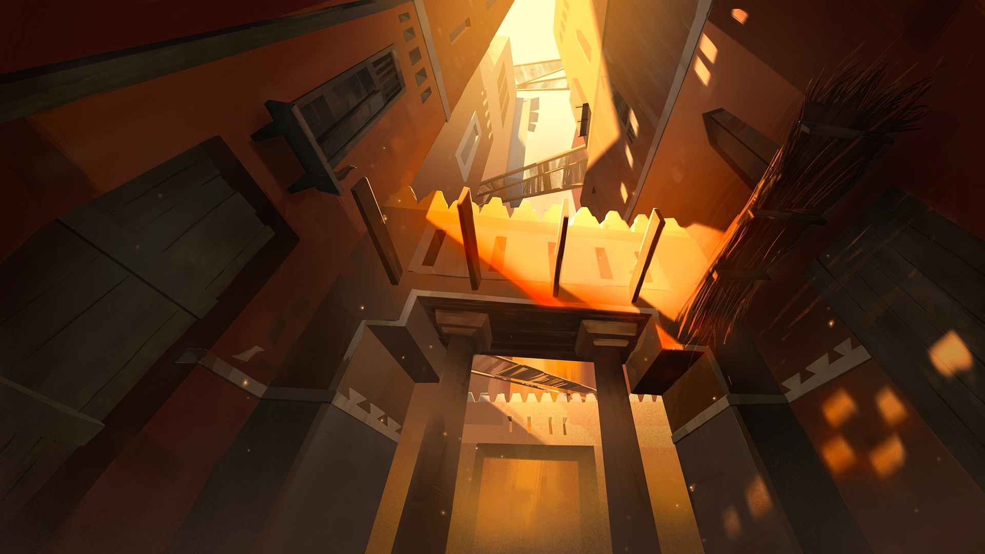 Background painting for El Wajh (film location)