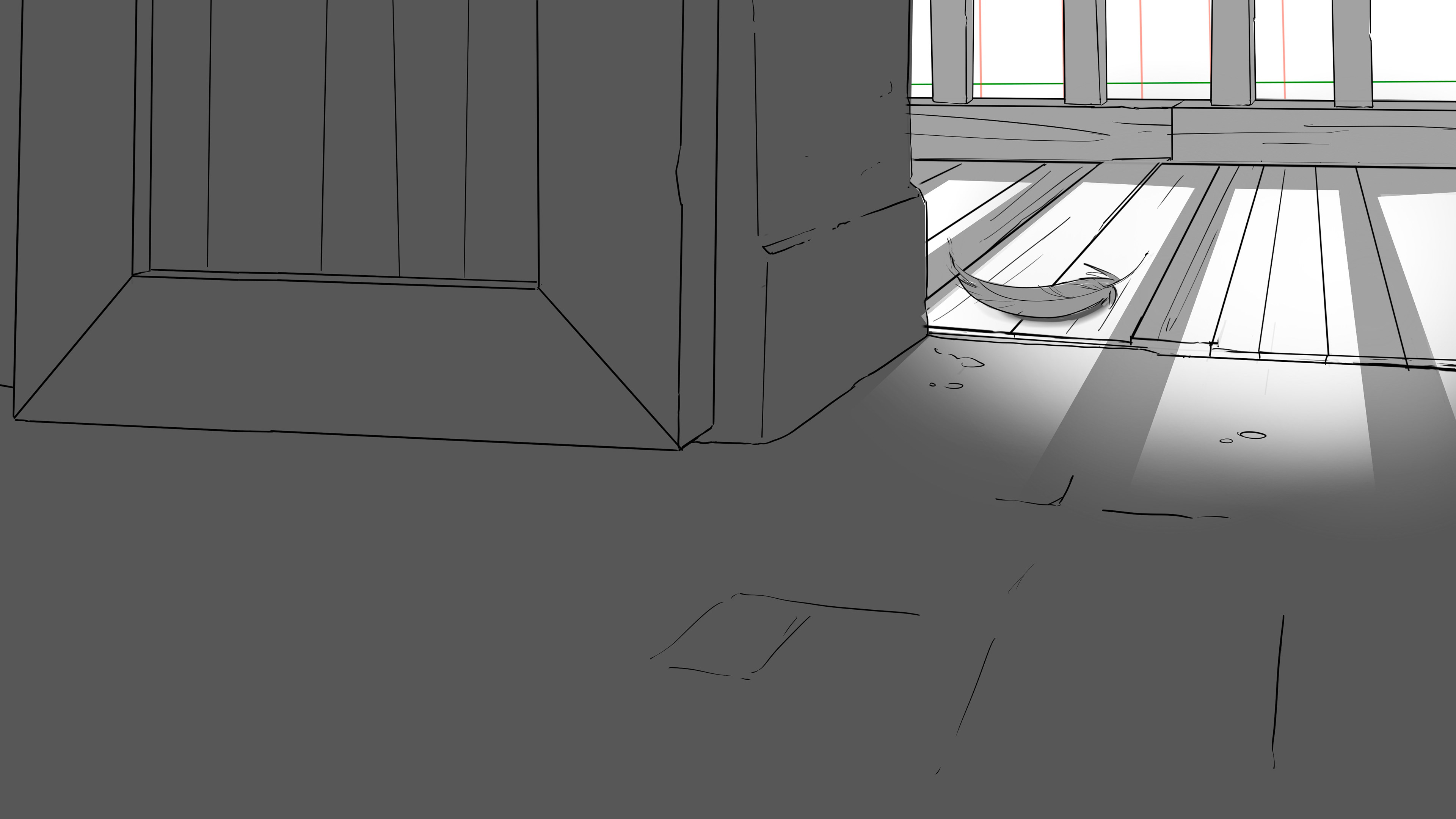 Background layout design for the Grandmother's House (film location)