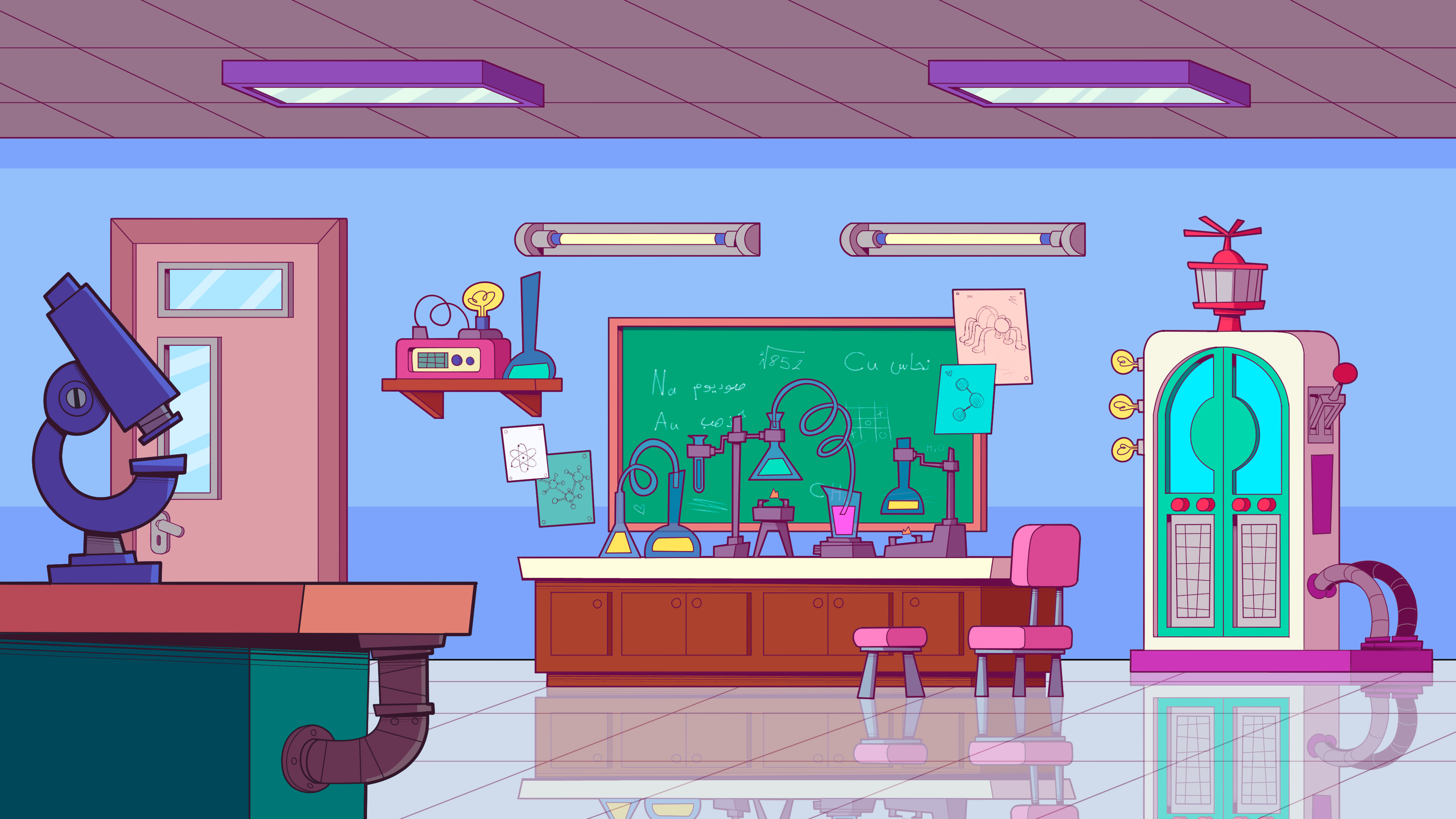 Concept frame – School lab (Day).
